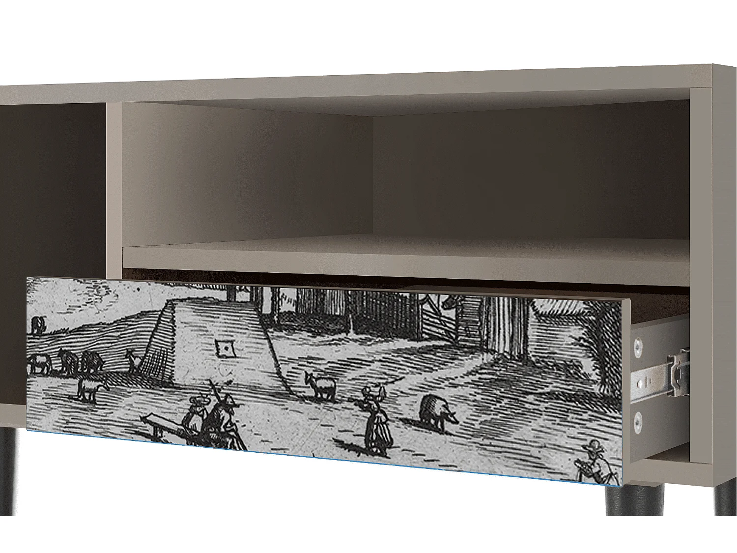 Mobile TV - 115х59х48 cm - T3 - Country Village, Sabbia