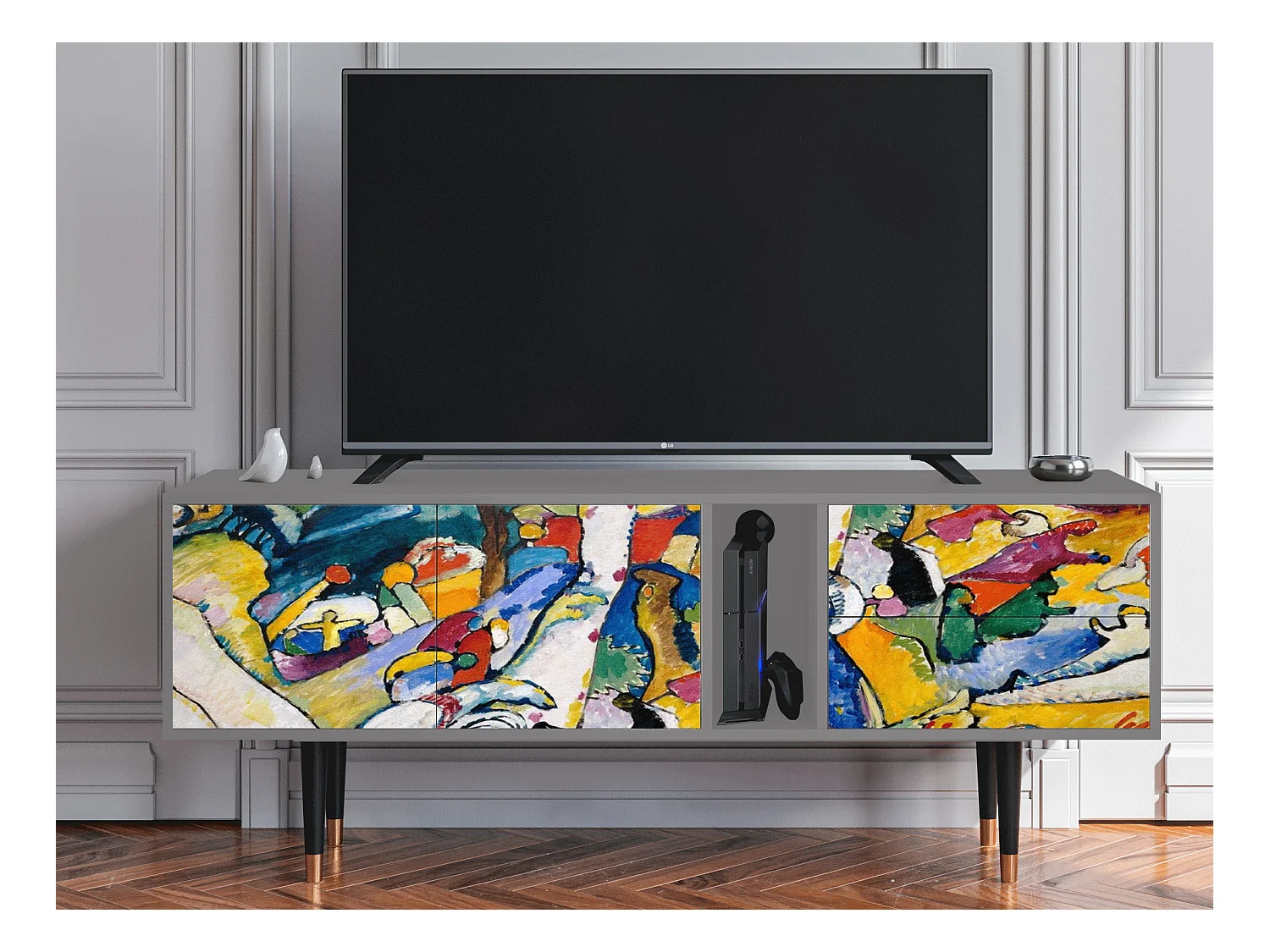 Meuble TV - 170х69х48 cm - T1 - Improvisation 26  , Gris