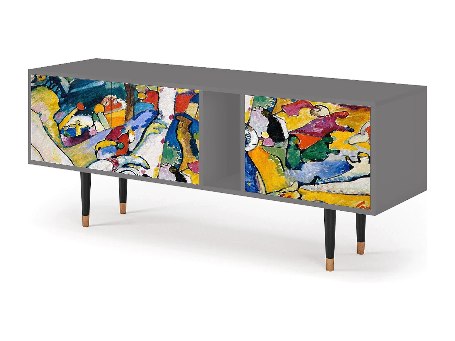 Meuble TV - 170х69х48 cm - T1 - Improvisation 26  , Gris