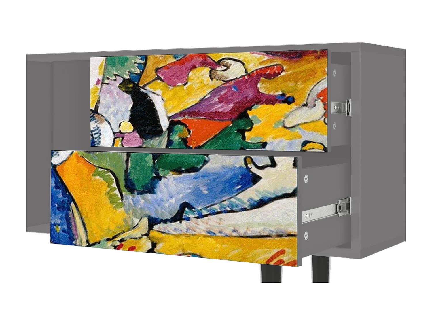 Mueble de TV - 170х69х48 cm - T1 - Improvisation 26  , Cinza