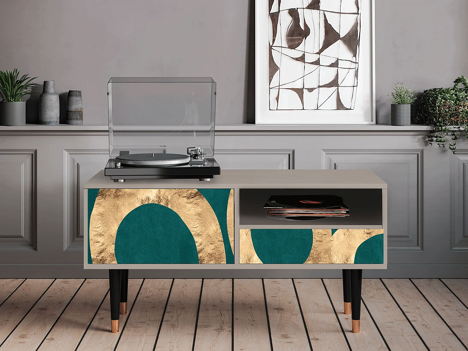 TV-Möbel - 115х59х48 cm - T3 - Zircon Sphere, Sand