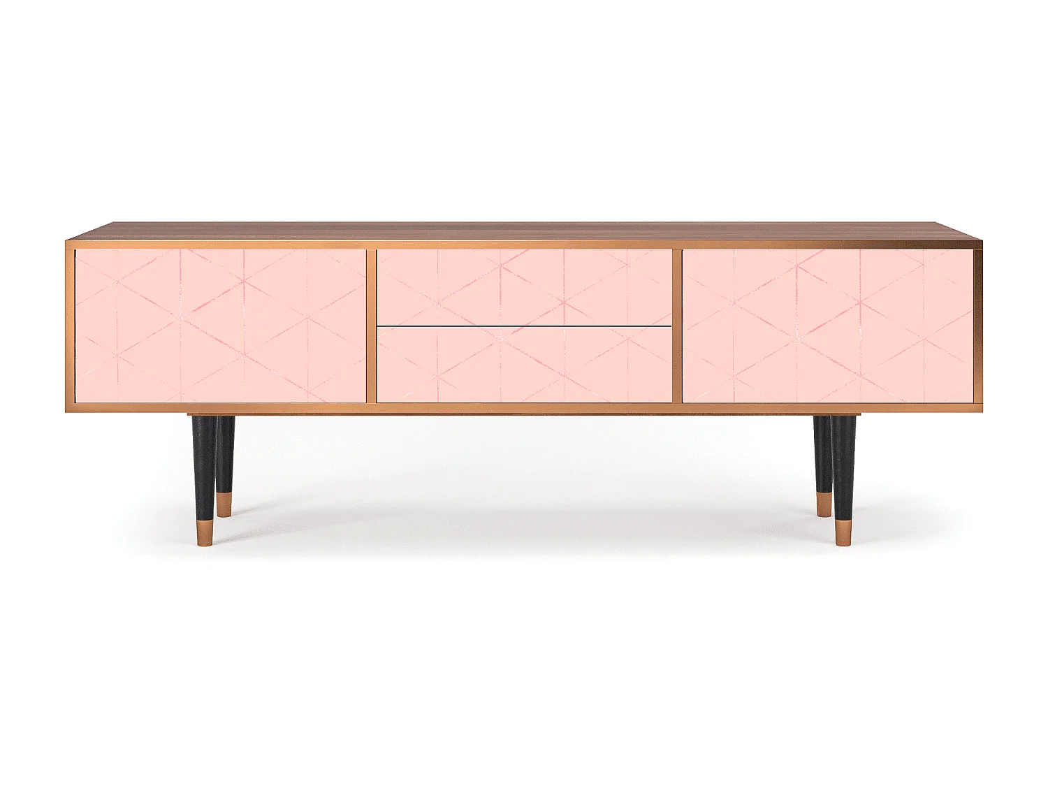 Mueble de TV - 170х59х48 cm - T4 - Rose Quartz, Nogal