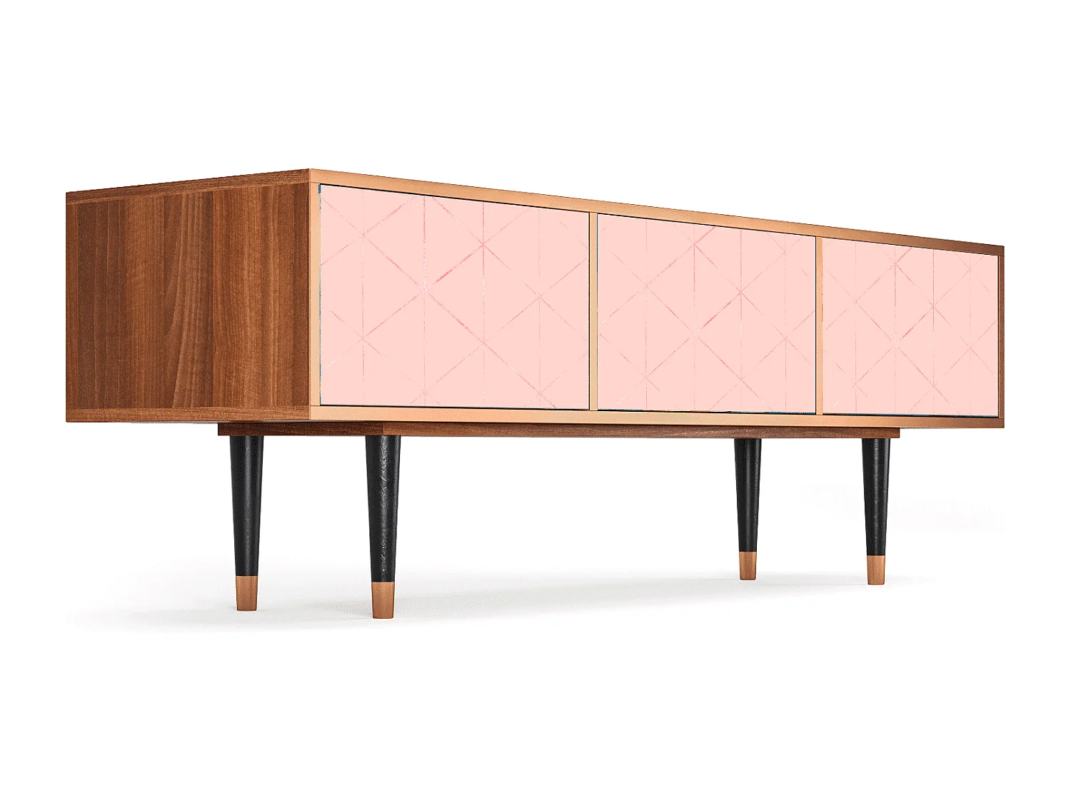 Mueble de TV - 170х59х48 cm - T4 - Rose Quartz, Nogal