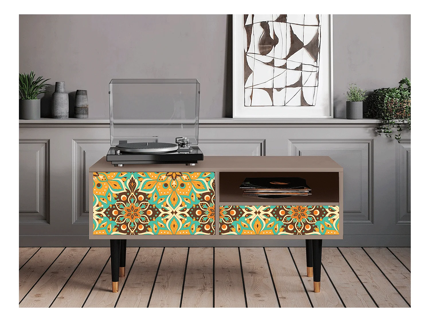 TV-meubel - 115х59х48 cm - T3 - Indian Spices, Latte