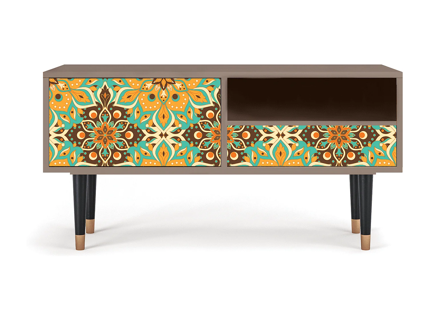 Meuble TV - 115х59х48 cm - T3 - Indian Spices, Latte