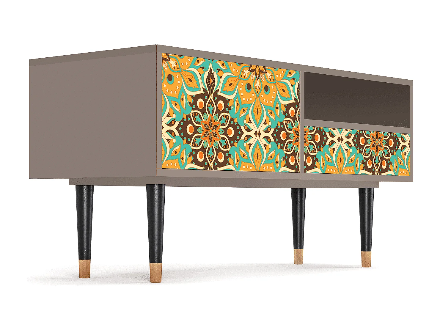 Meuble TV - 115х59х48 cm - T3 - Indian Spices, Latte