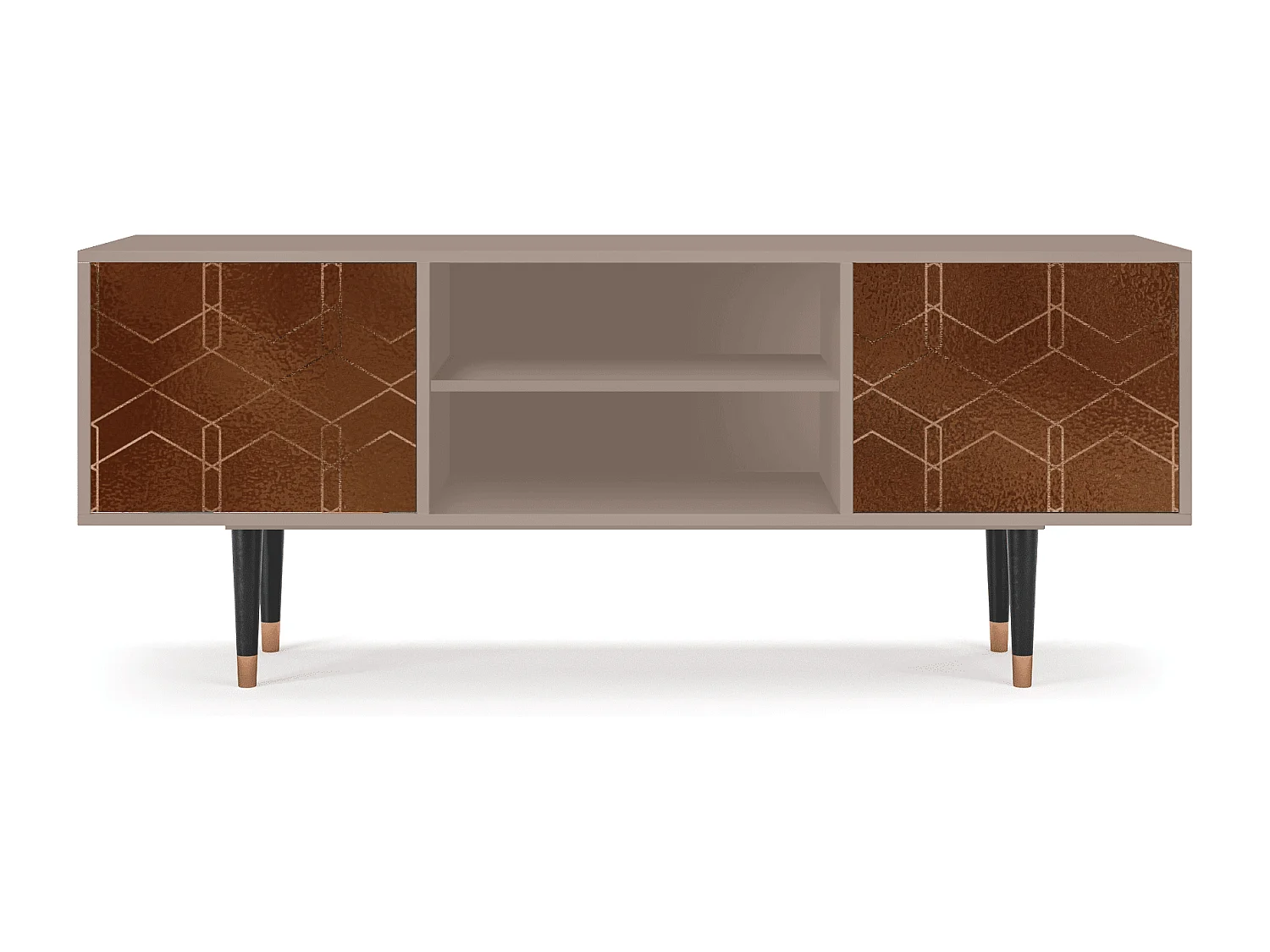 Szafka RTV - 170х69х48 cm - T2 - Chocolate Bar, Latte