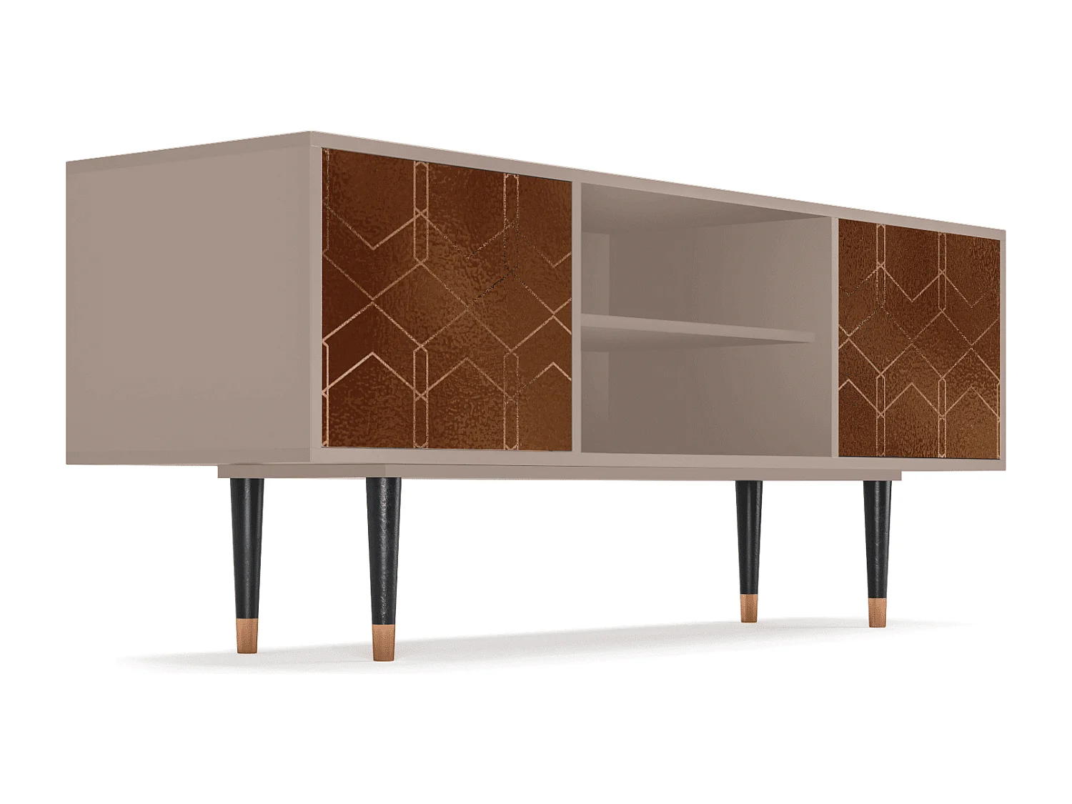 Szafka RTV - 170х69х48 cm - T2 - Chocolate Bar, Latte