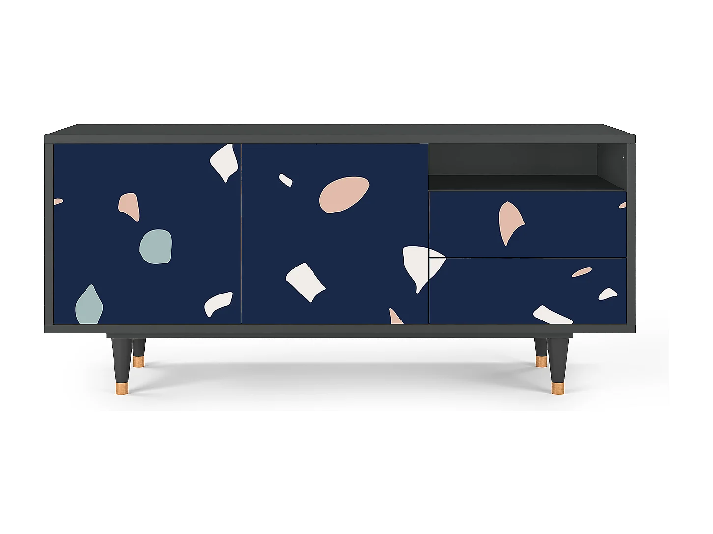 TV-meubel - 125х56х41 cm - T7 - Space Satellites, Antraciet