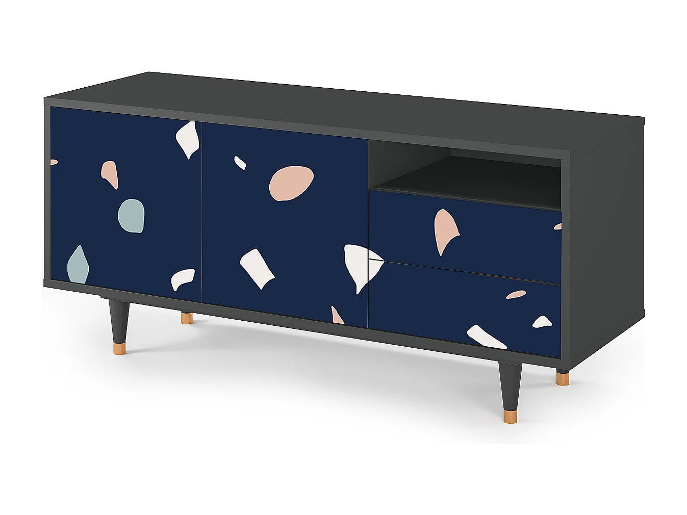 TV-meubel - 125х56х41 cm - T7 - Space Satellites, Antraciet