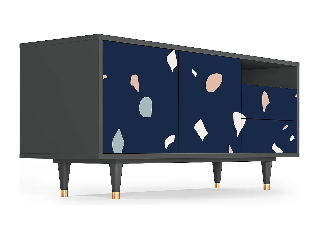 TV-meubel - 125х56х41 cm - T7 - Space Satellites, Antraciet