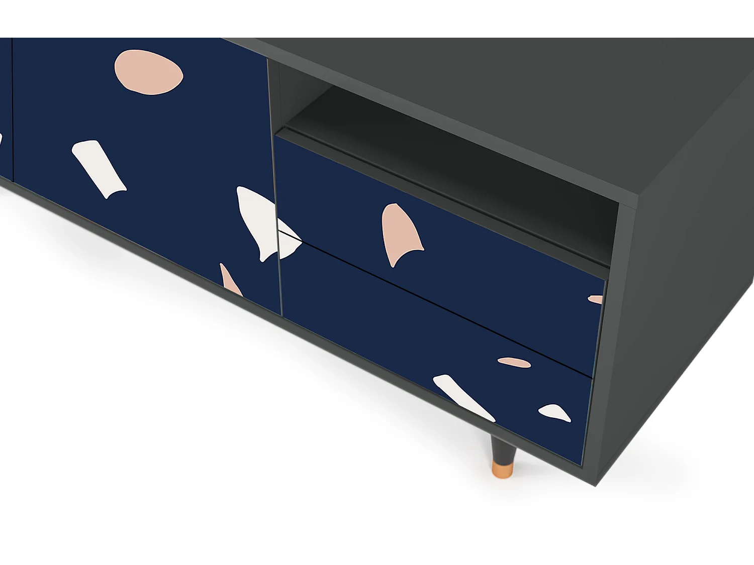 TV-meubel - 125х56х41 cm - T7 - Space Satellites, Antraciet