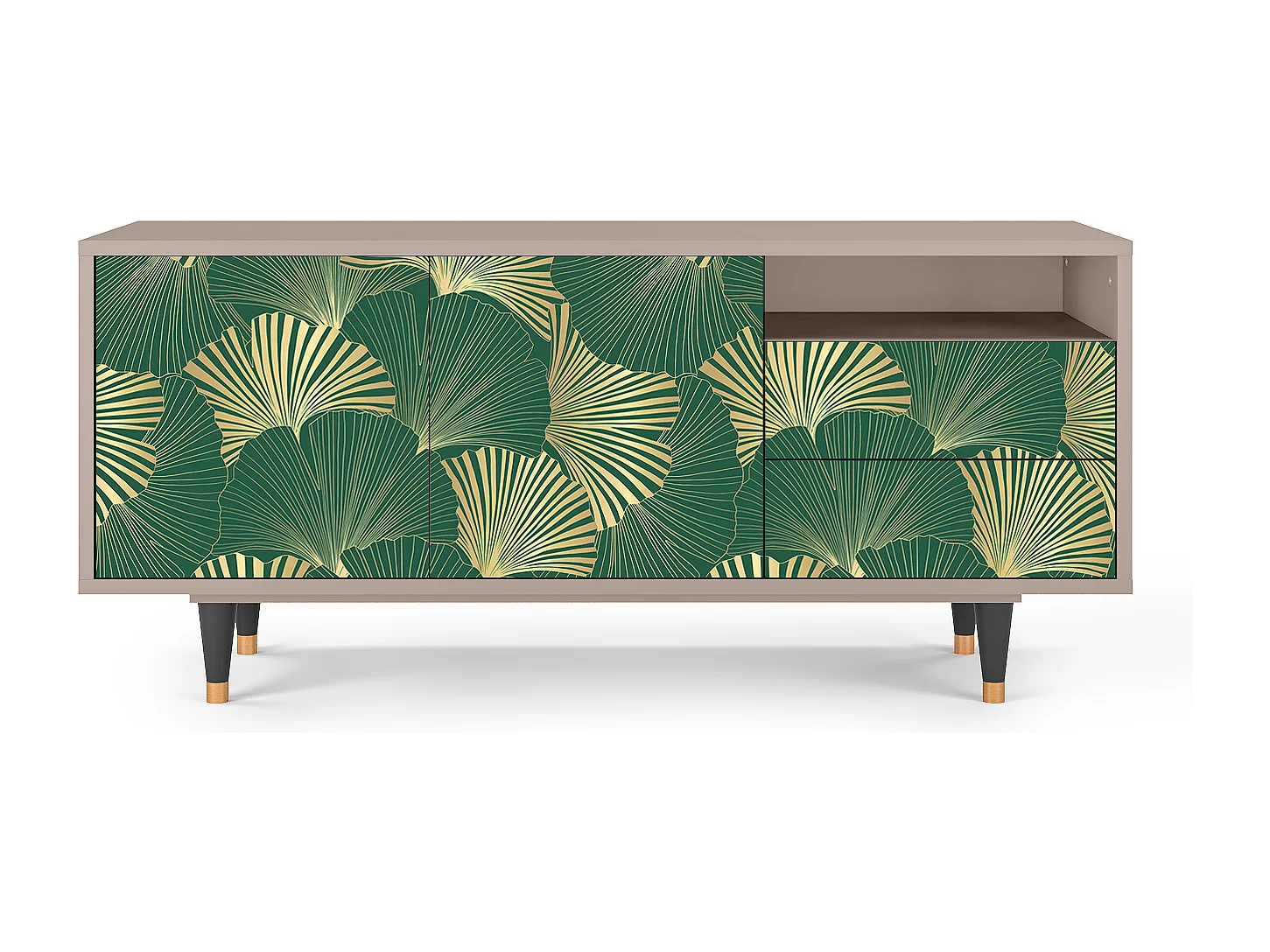 TV-meubel - 125х56х41 cm - T7 - Gold Ginkgo, Latte