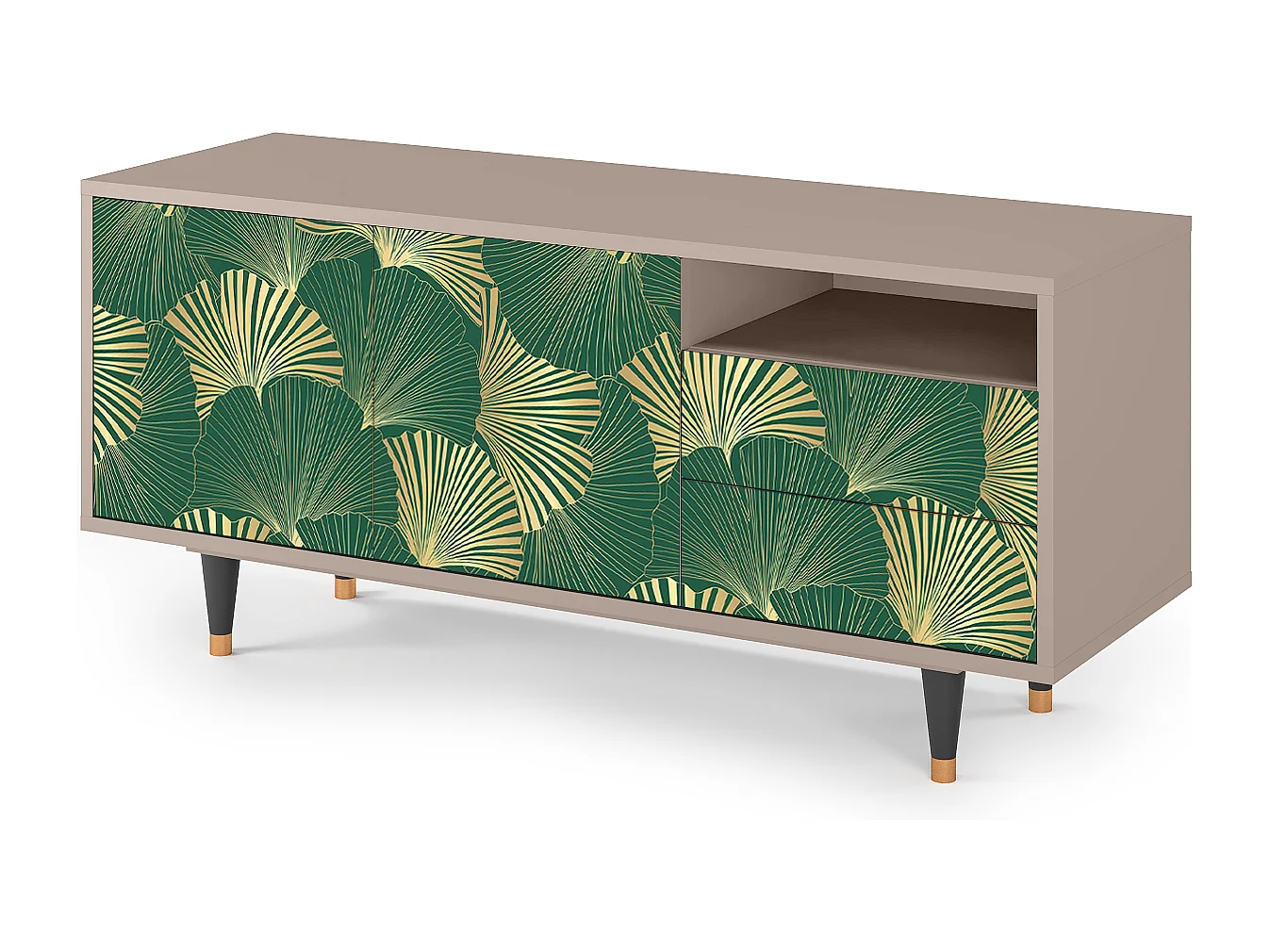 TV-meubel - 125х56х41 cm - T7 - Gold Ginkgo, Latte