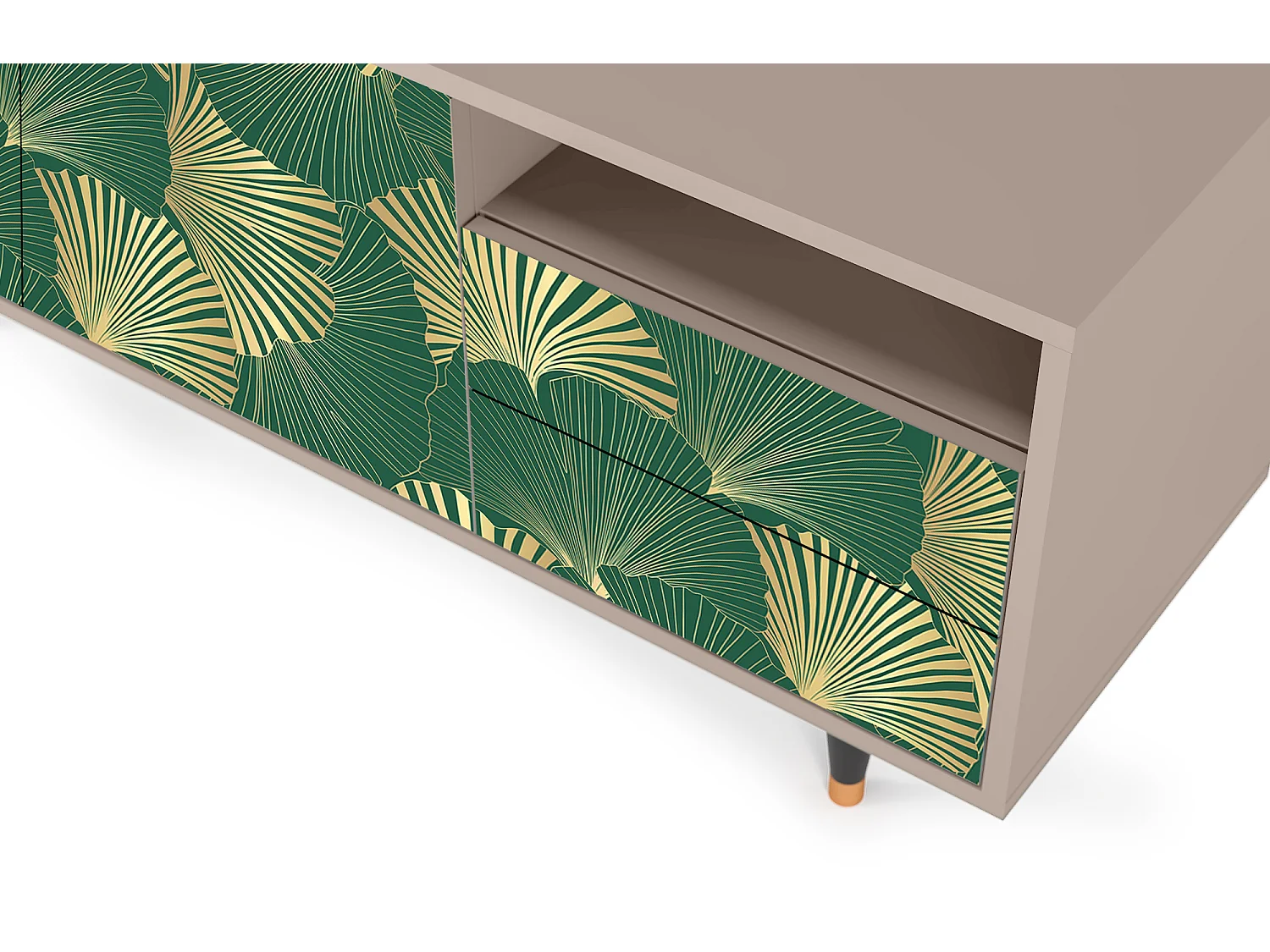 TV-meubel - 125х56х41 cm - T7 - Gold Ginkgo, Latte