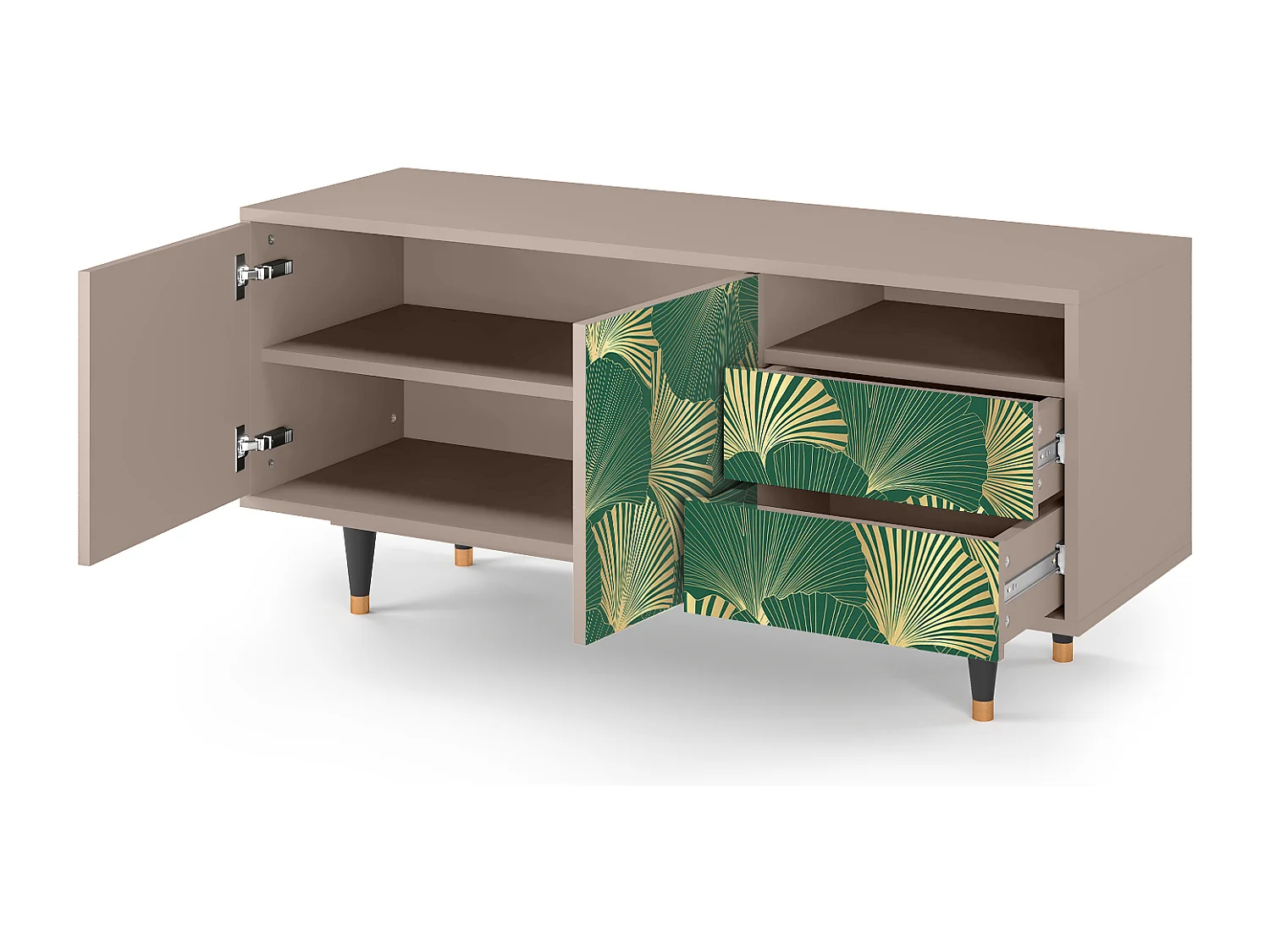 TV-meubel - 125х56х41 cm - T7 - Gold Ginkgo, Latte