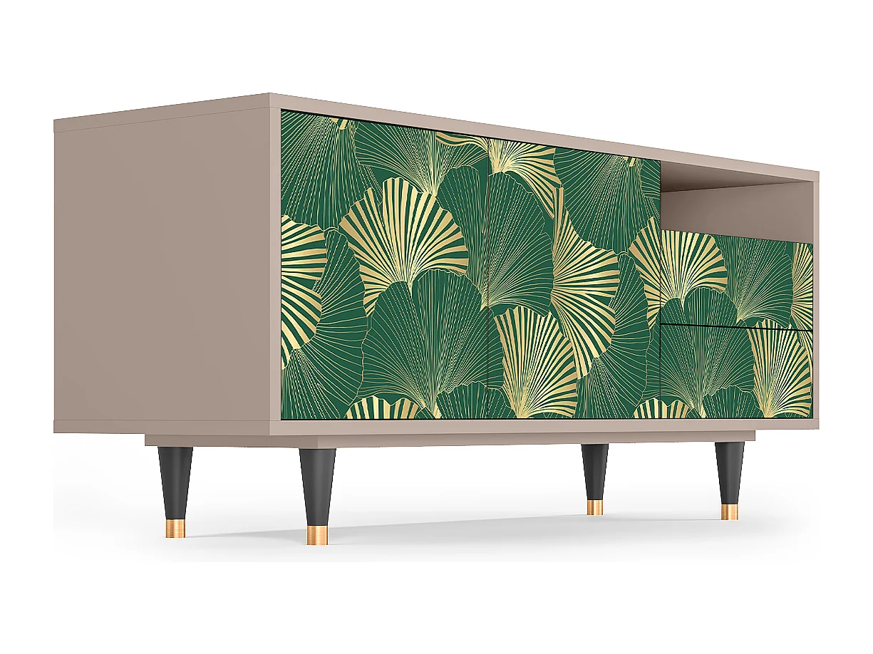 TV-meubel - 125х56х41 cm - T7 - Gold Ginkgo, Latte