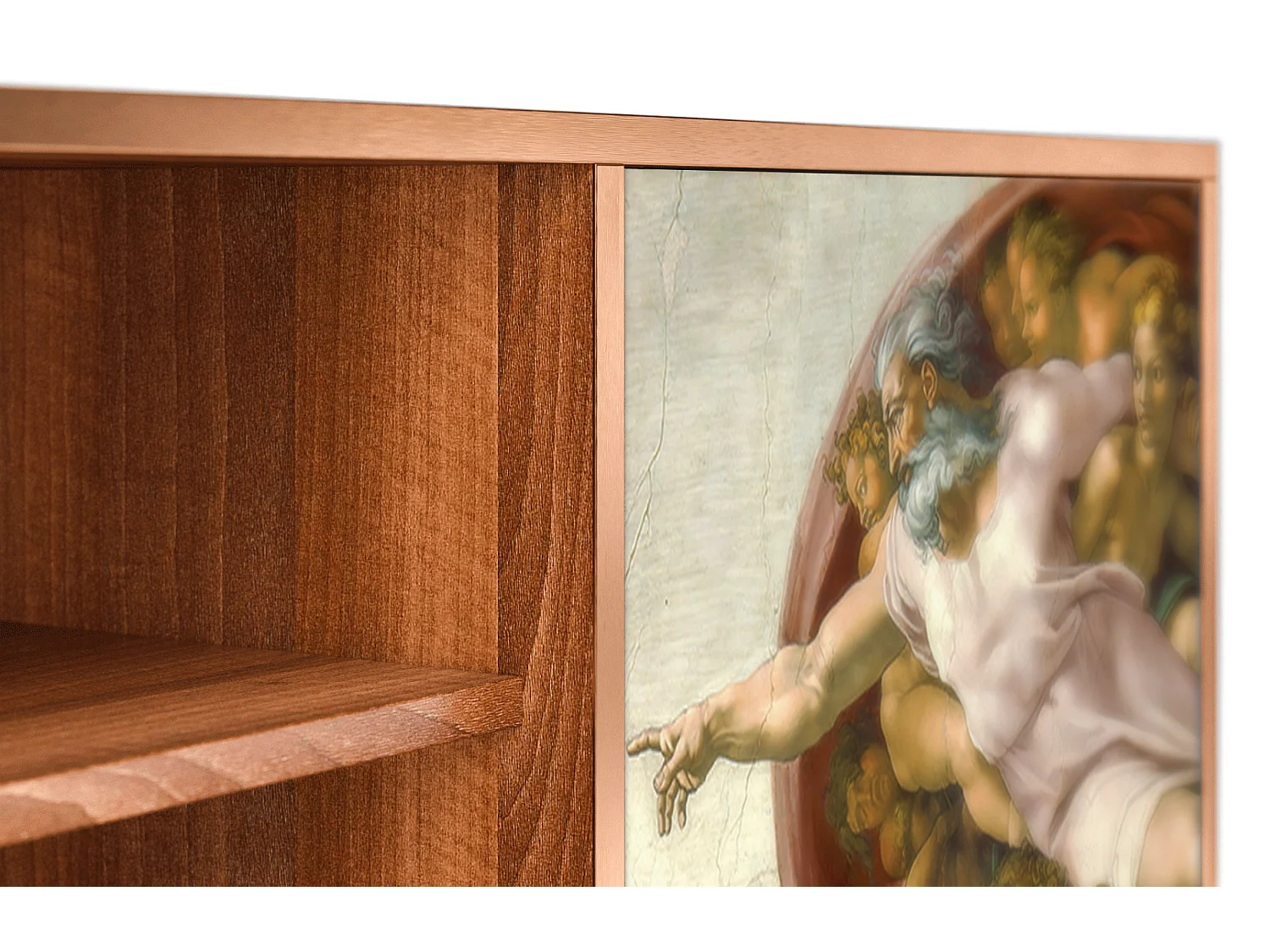 TV-Möbel - 170х69х48 cm - T2 - The Creation of Adam, Walnuss