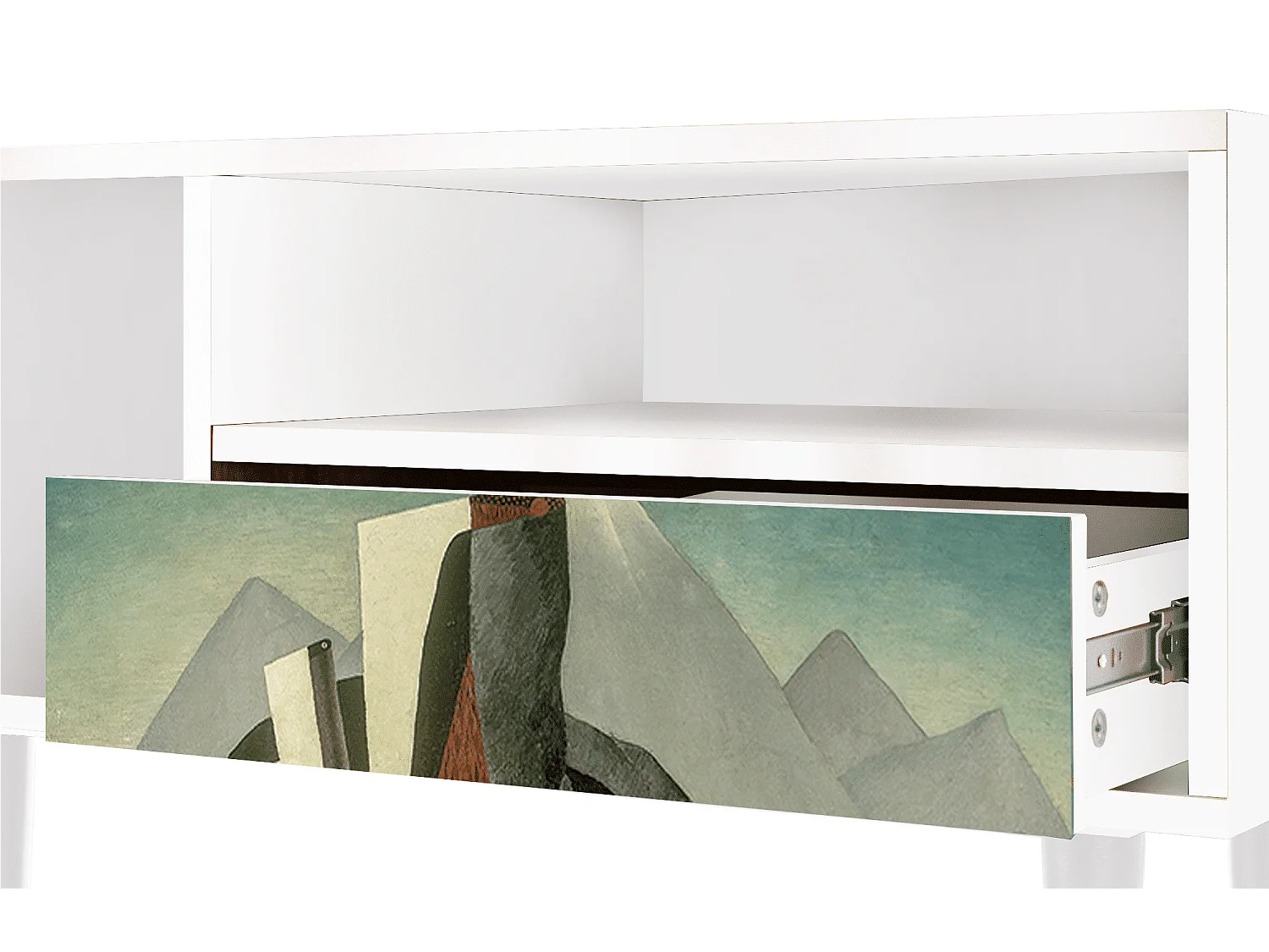 TV-Möbel - 115х59х48 cm - T3 - The Cubist Paintings , Weiß