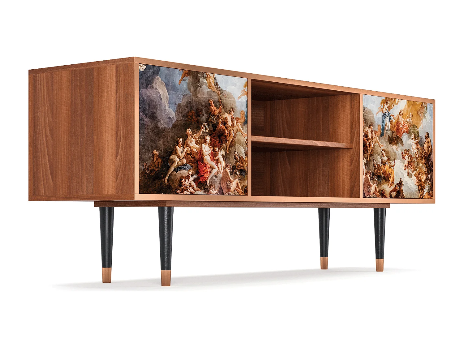 Mueble de TV - 170х69х48 cm - T2 - Versailles, Nogueira