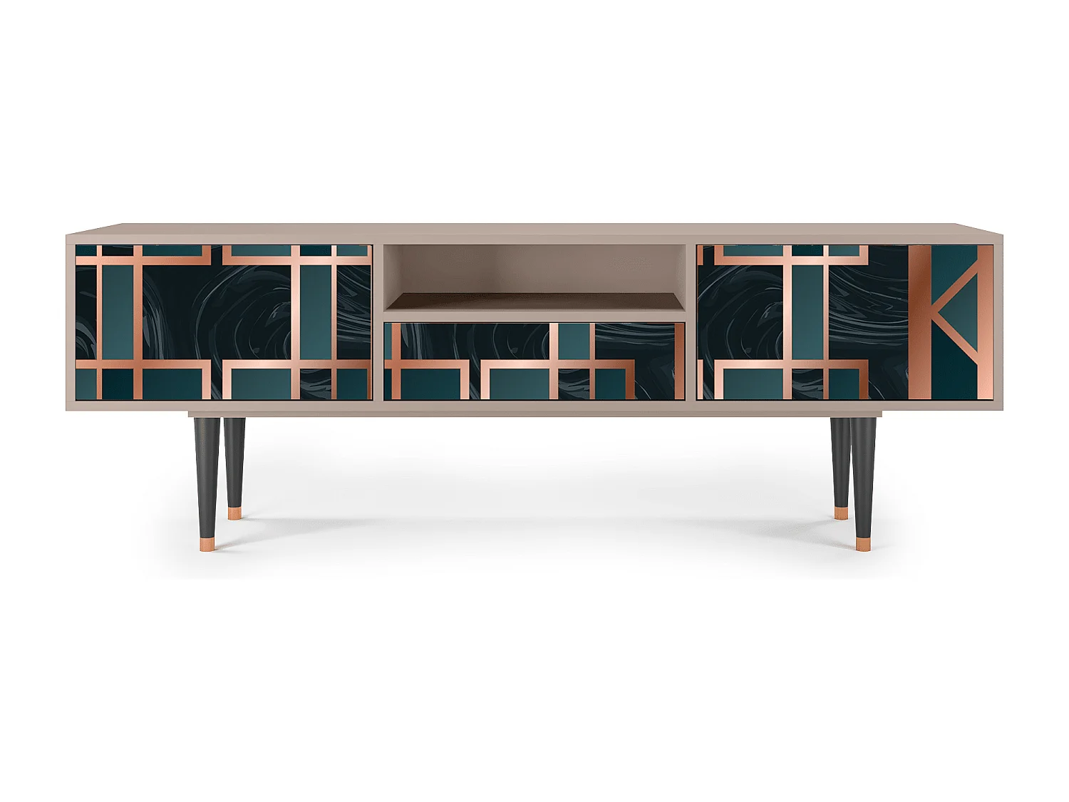 Meuble TV - 170х59х41 cm - T6 - Emerald Metro, Latte