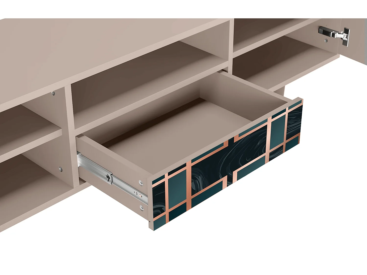 Meuble TV - 170х59х41 cm - T6 - Emerald Metro, Latte