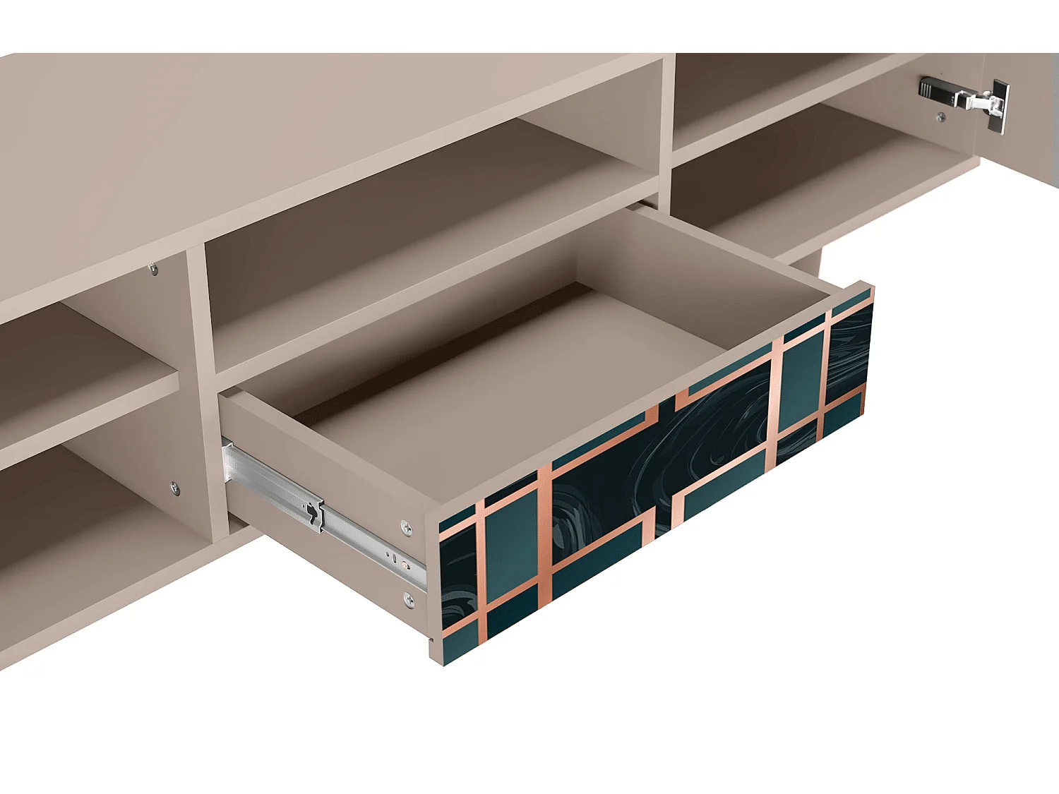 Meuble TV - 170х59х41 cm - T6 - Emerald Metro, Latte