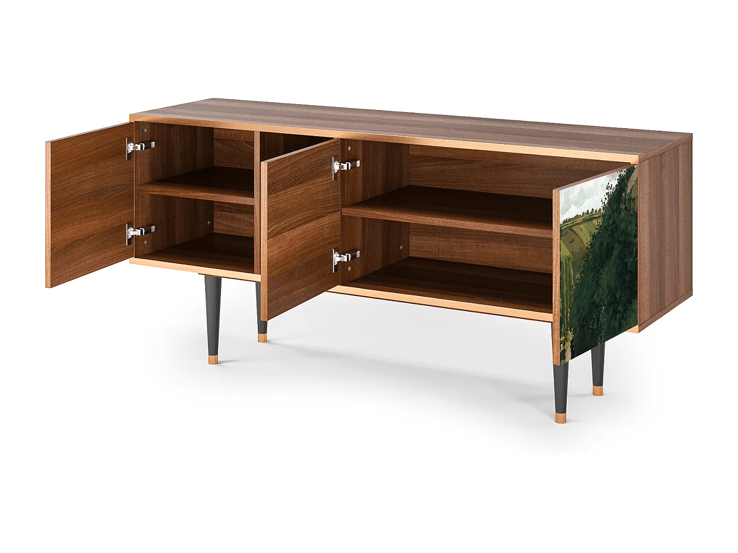 Meuble TV - 150х69х41 cm - T5 - Jalais Hill by Pissarro, Noyer