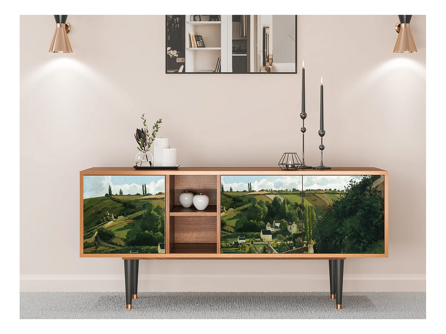 Meuble TV - 150х69х41 cm - T5 - Jalais Hill by Pissarro, Noyer