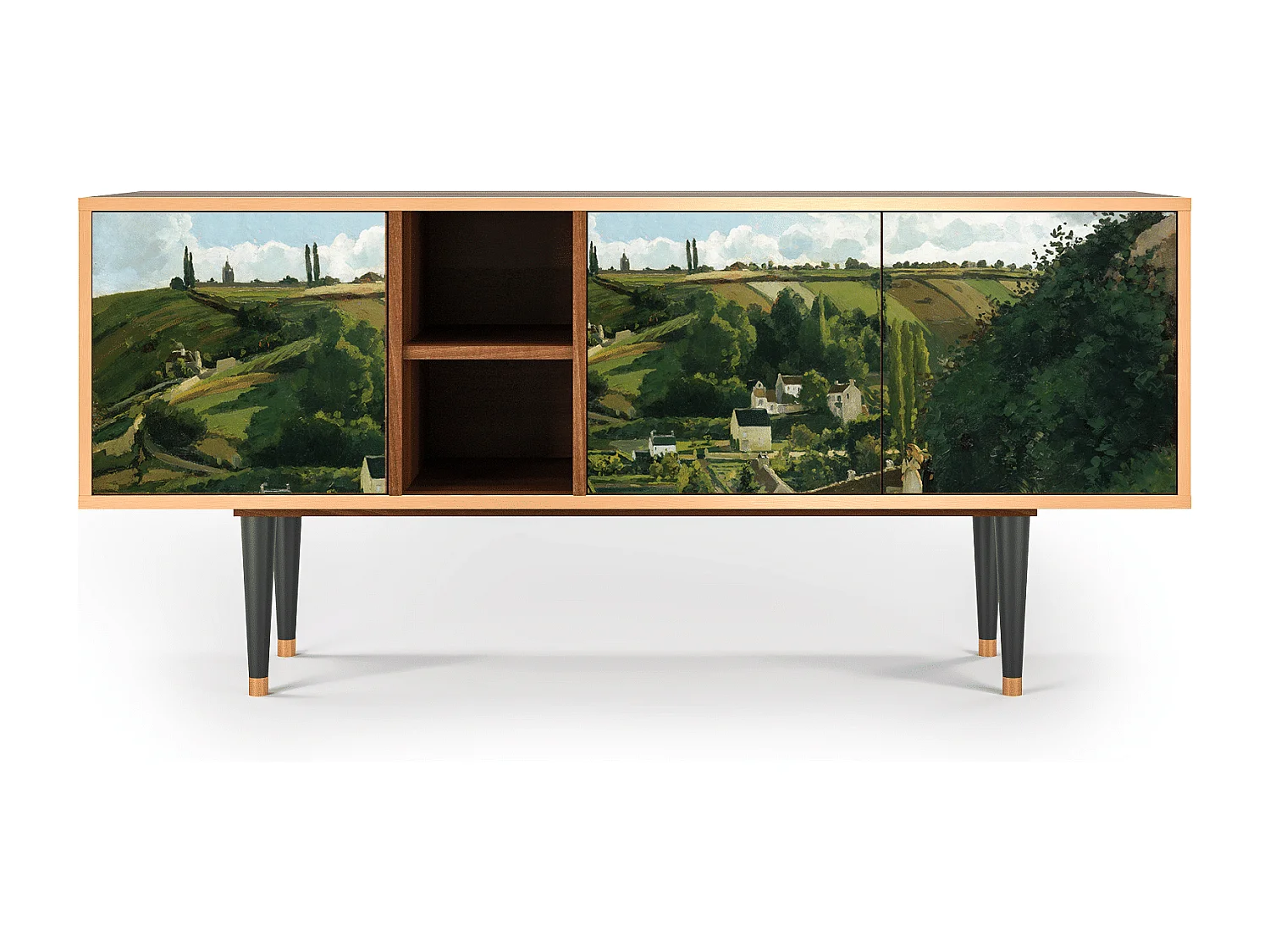 Mueble de TV - 150х69х41 cm - T5 - Jalais Hill by Pissarro, Nogal