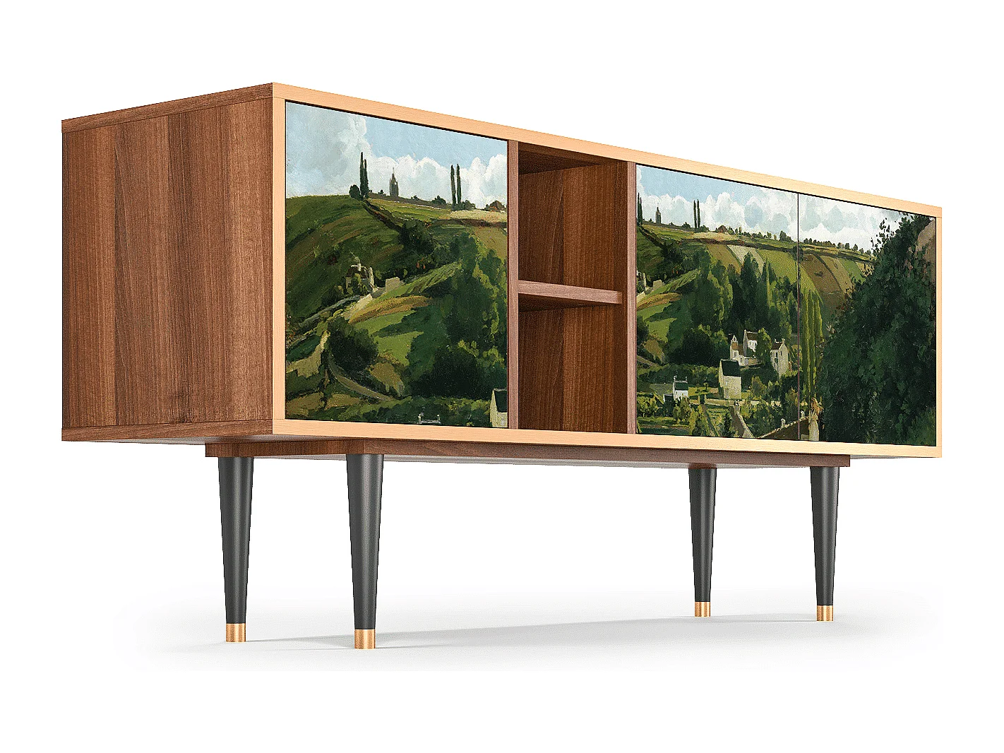 Mueble de TV - 150х69х41 cm - T5 - Jalais Hill by Pissarro, Nogal
