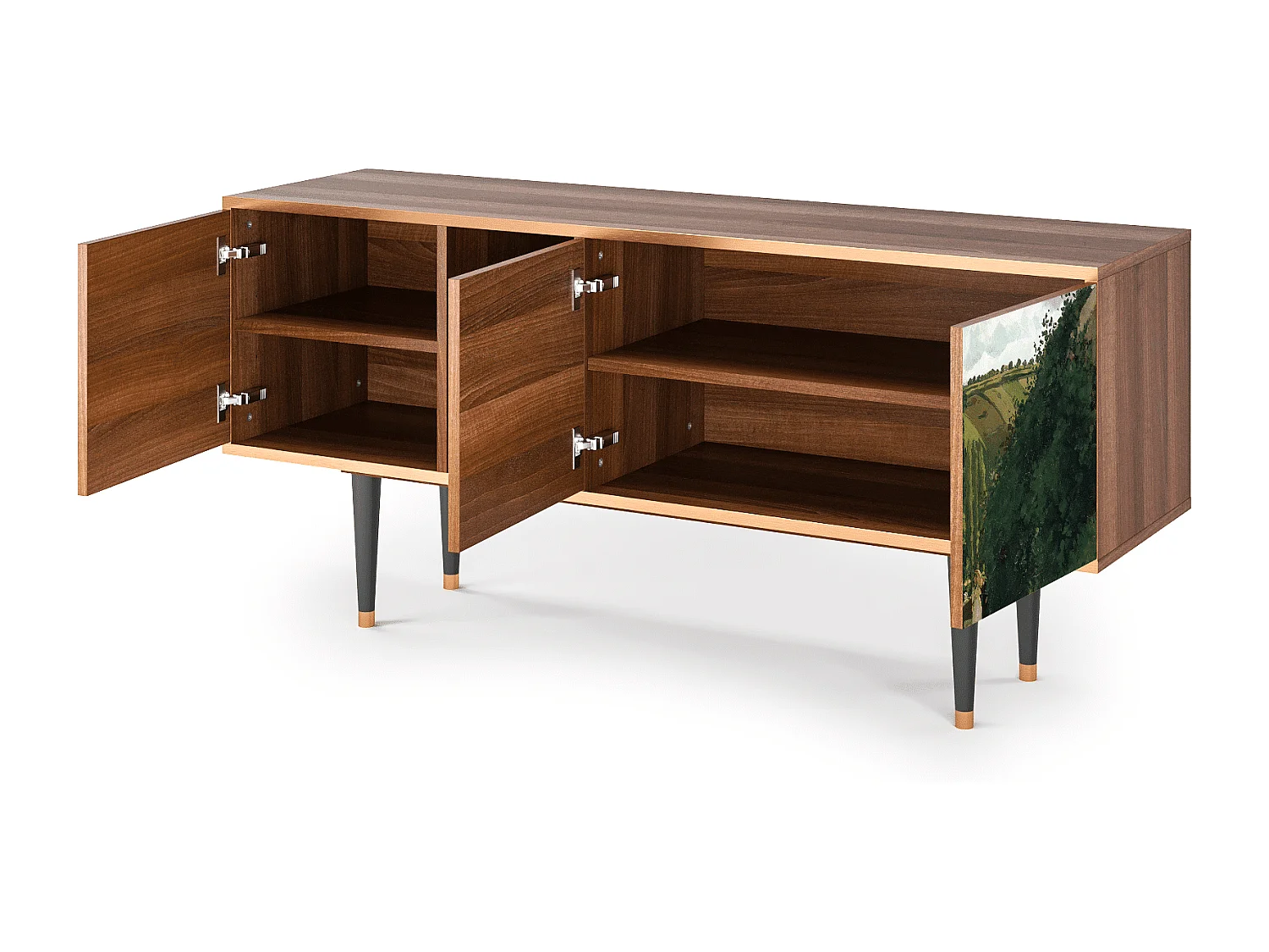 Meuble TV - 150х69х41 cm - T5 - Jalais Hill by Pissarro, Noyer