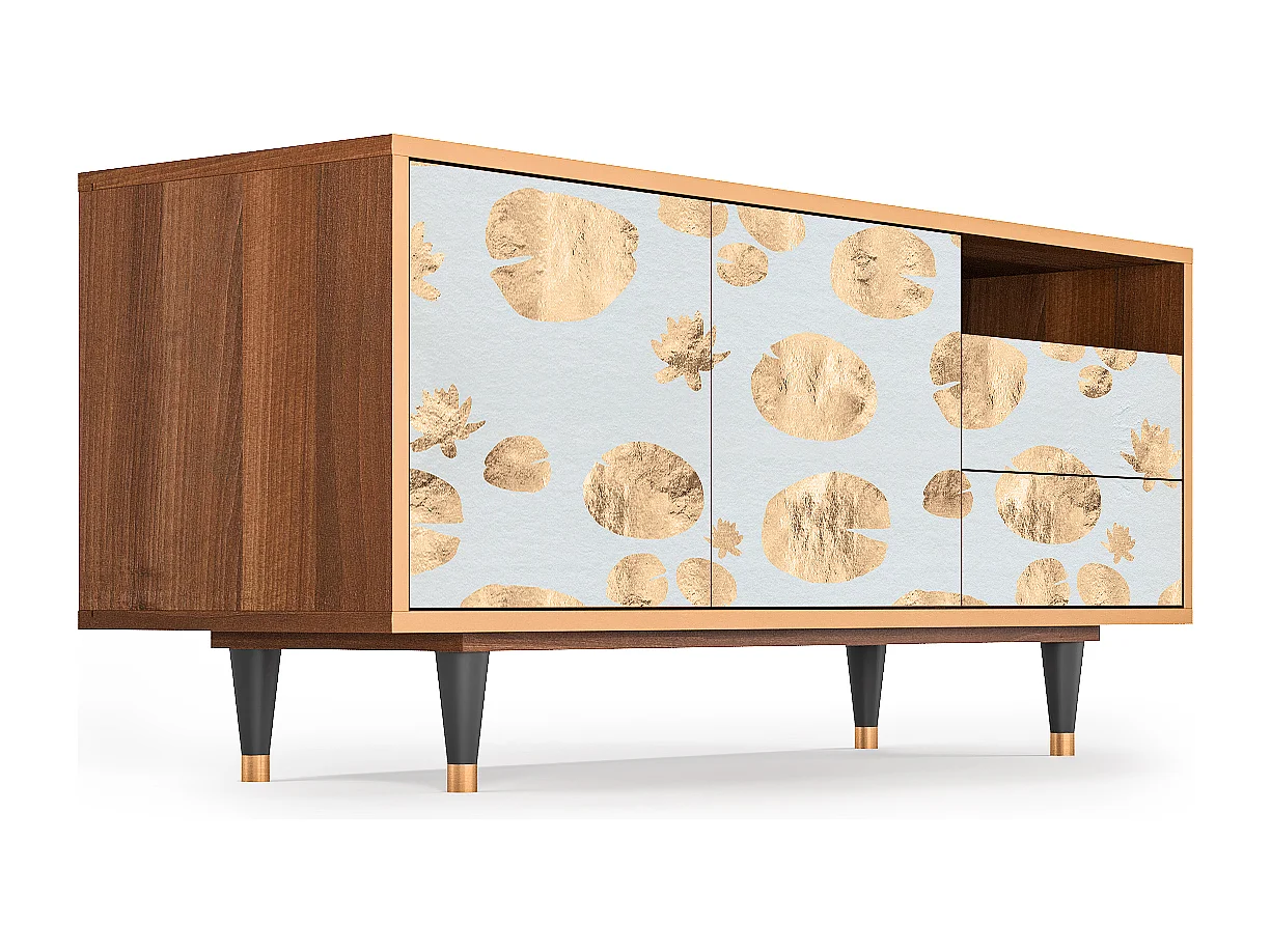 Meuble TV - 125х56х41 cm - T7 - Blue Giraffe, Noyer