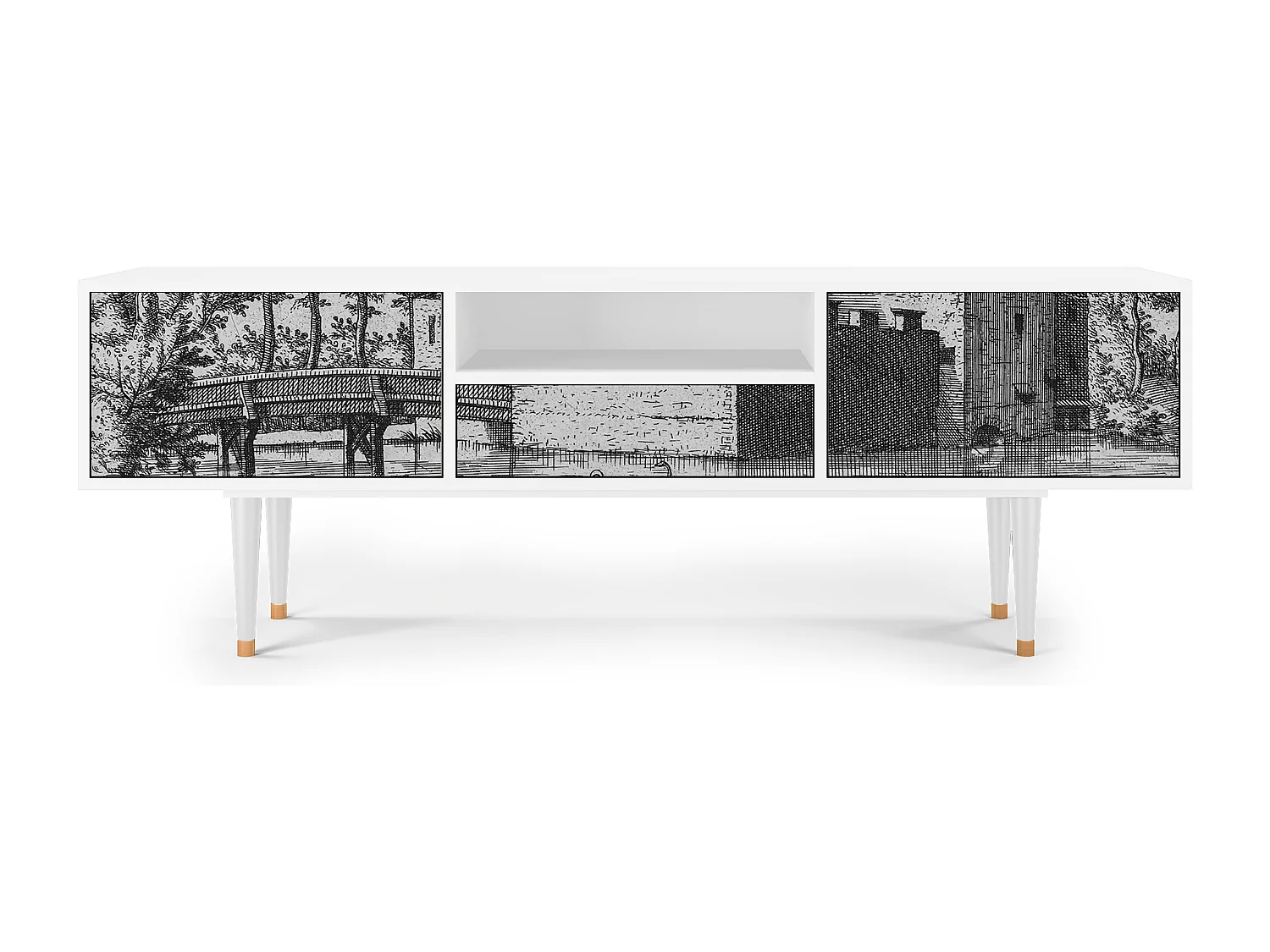 Meuble TV - 170х59х41 cm - T6 - Castle by Breugel, Blanc