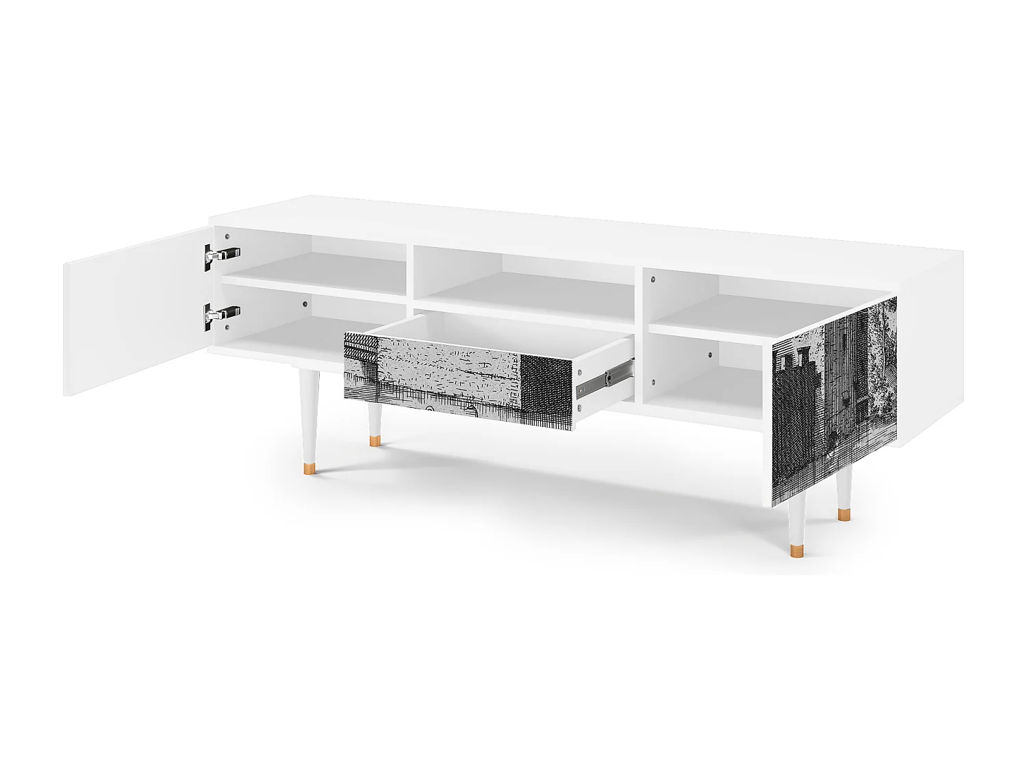 Meuble TV - 170х59х41 cm - T6 - Castle by Breugel, Blanc