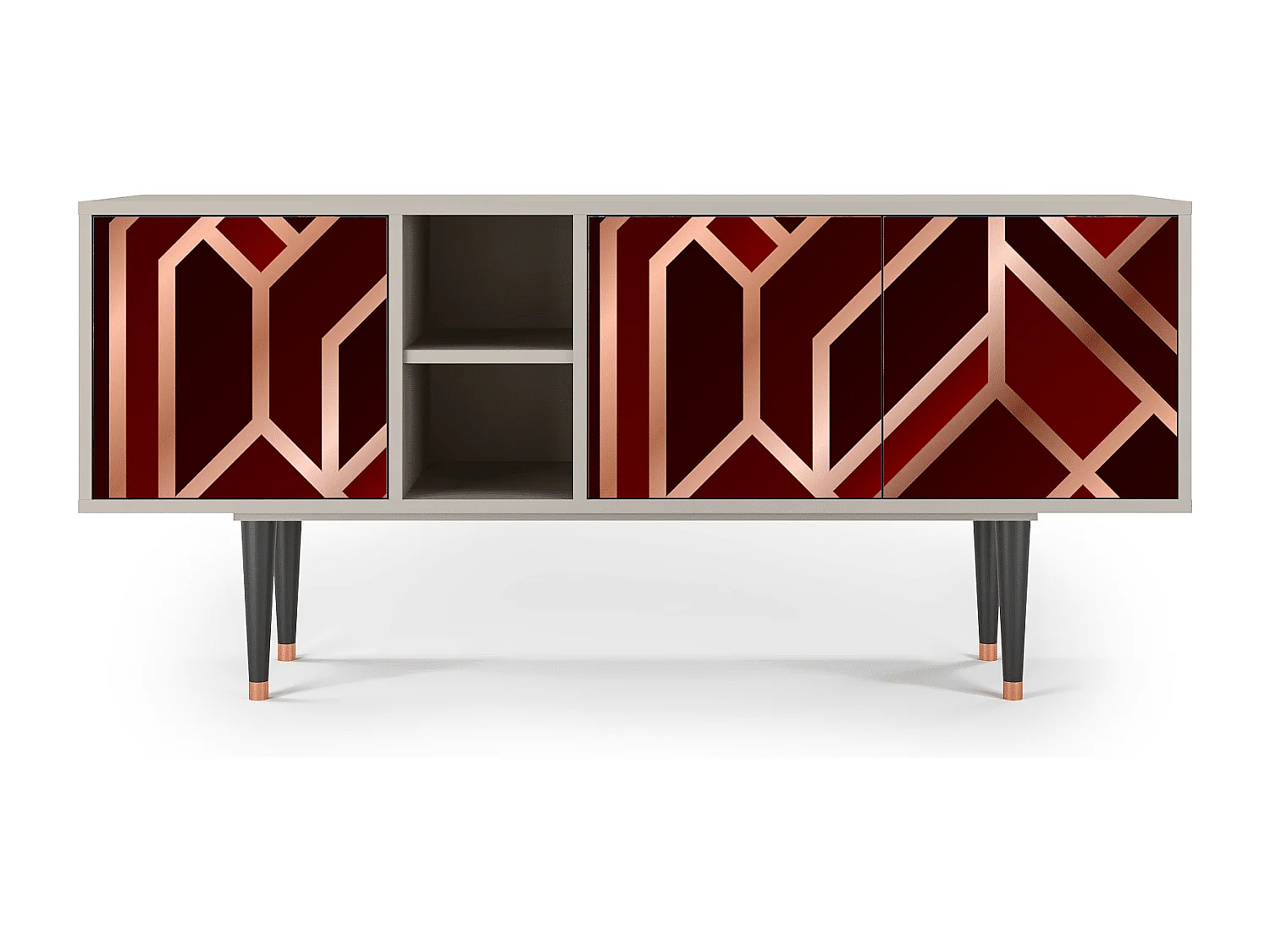 TV-meubel - 150х69х41 cm - T5 - Velvet 1920's, Zand