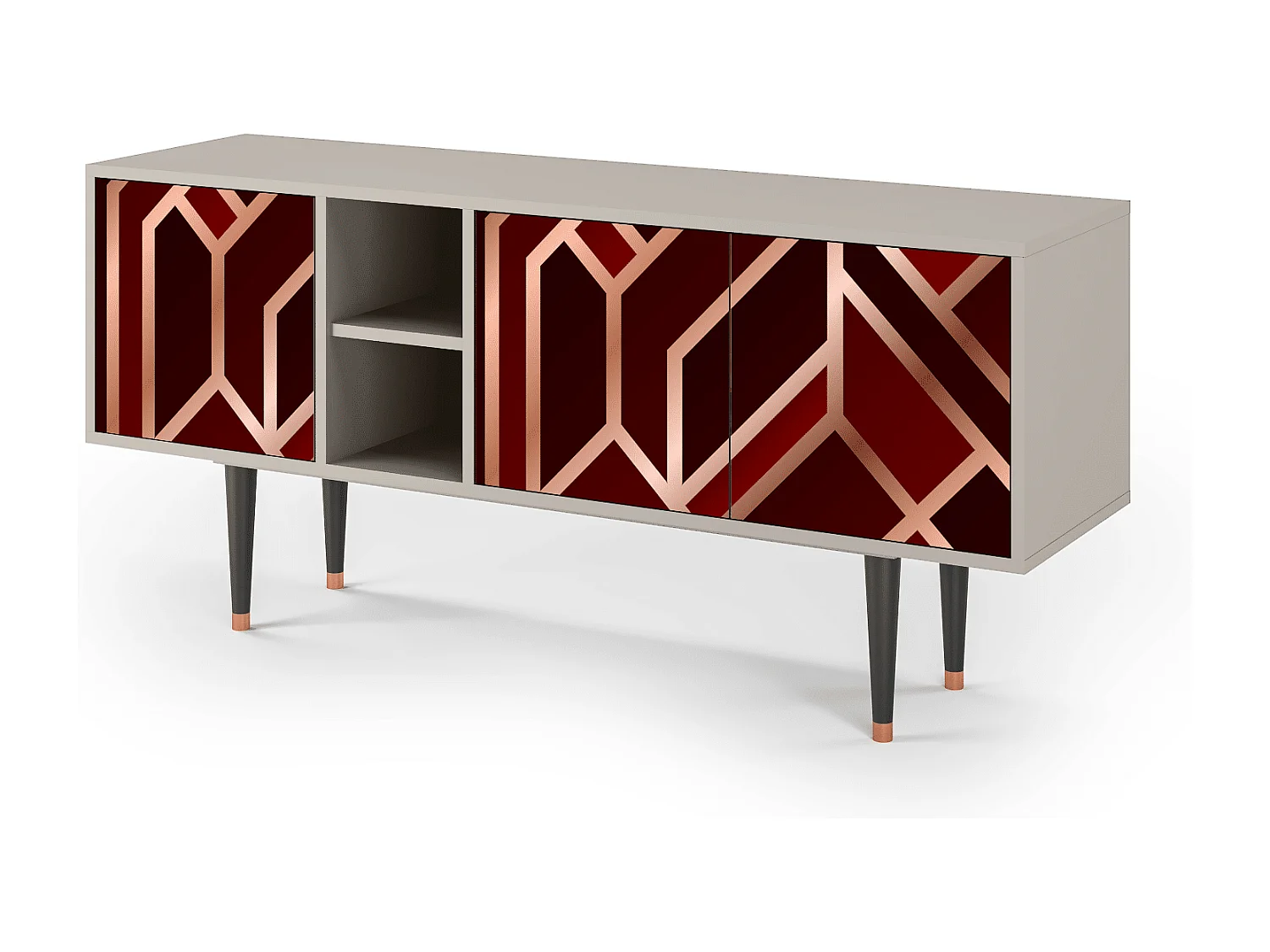 TV-meubel - 150х69х41 cm - T5 - Velvet 1920's, Zand