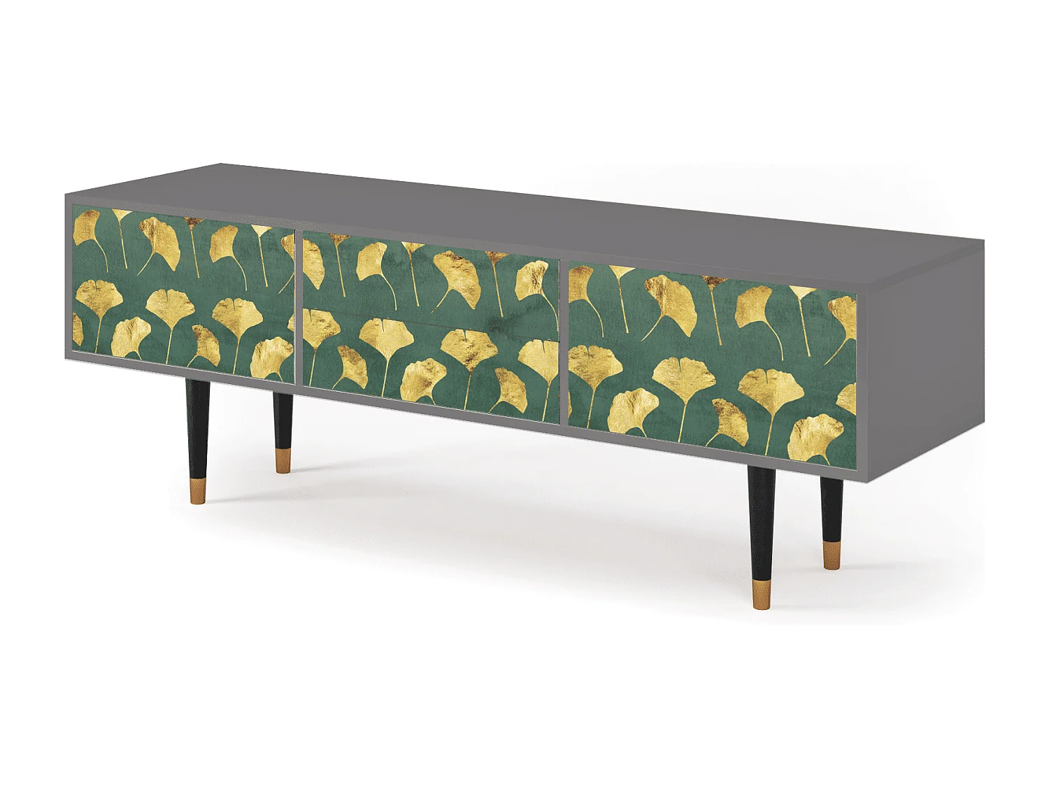 TV-meubel - 170х59х48 cm - T4 - Gingko leaves, Grijs