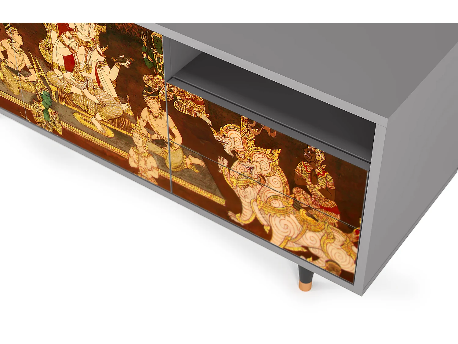 TV-meubel - 125х56х41 cm - T7 - Malyavan, Grijs