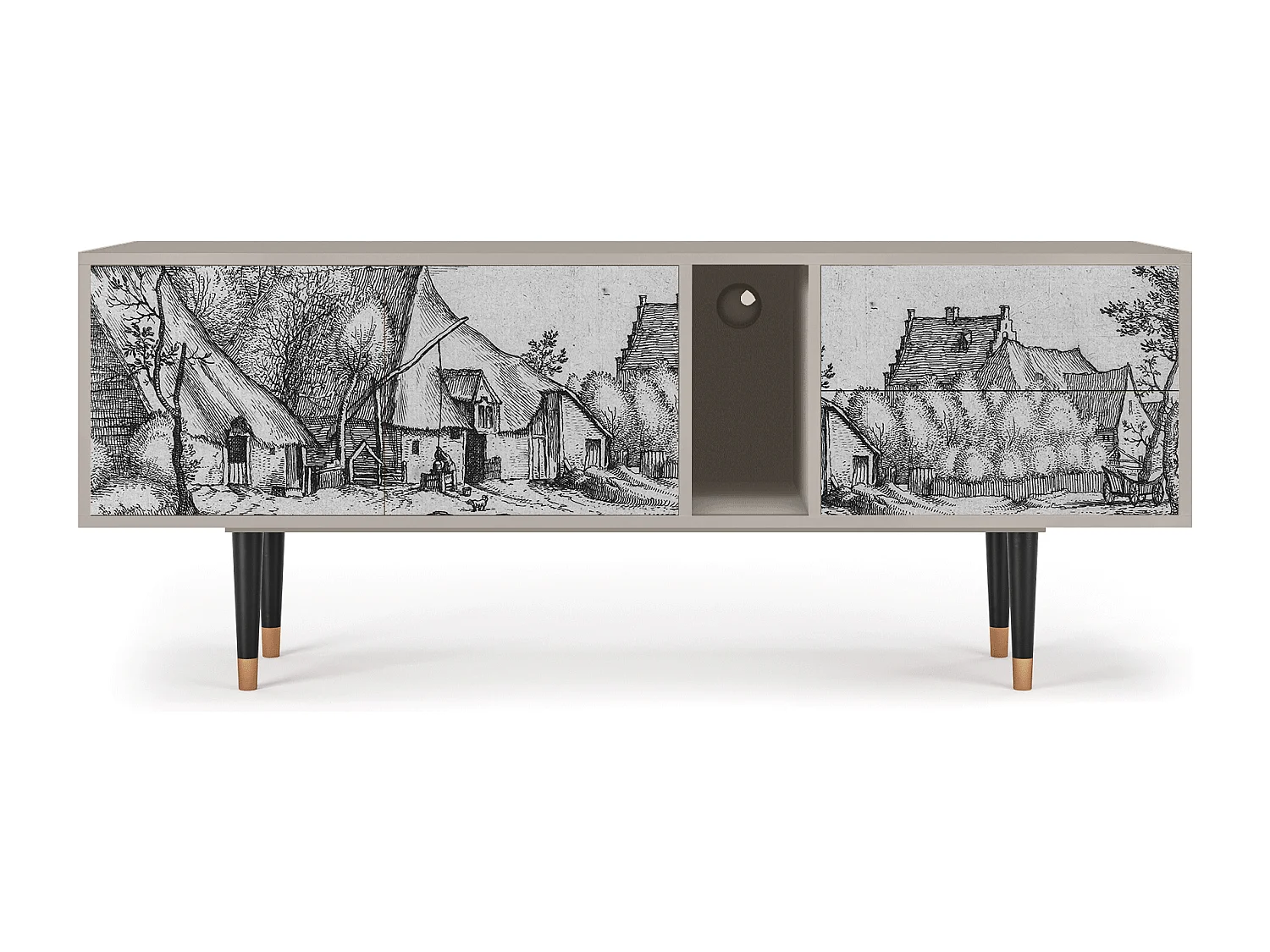 TV-meubel - 170х69х48 cm - T1 - Farms in a Village, Zand