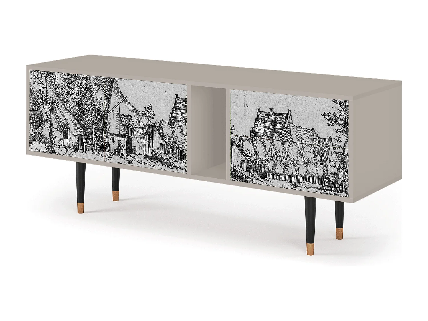 TV-meubel - 170х69х48 cm - T1 - Farms in a Village, Zand