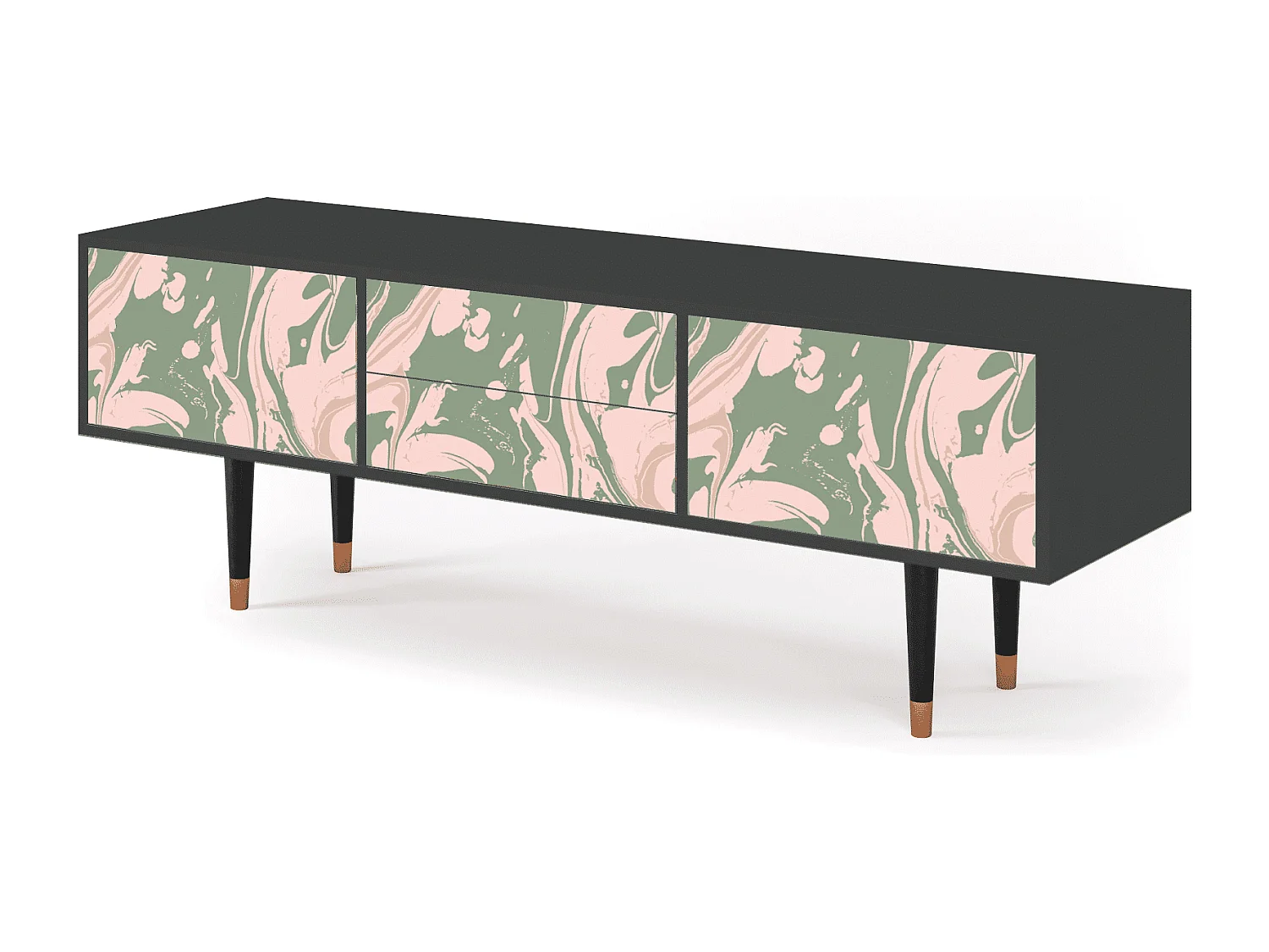 Szafka RTV - 170х59х48 cm - T4 - Aquarelle, Antracyt