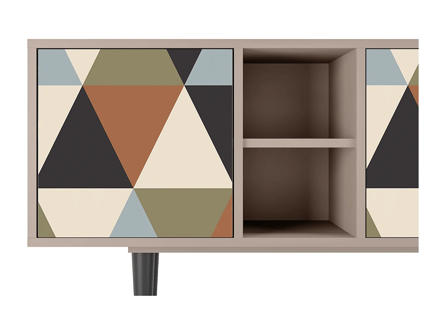 TV-meubel - 150х69х41 cm - T5 - Royal Triangles, Latte