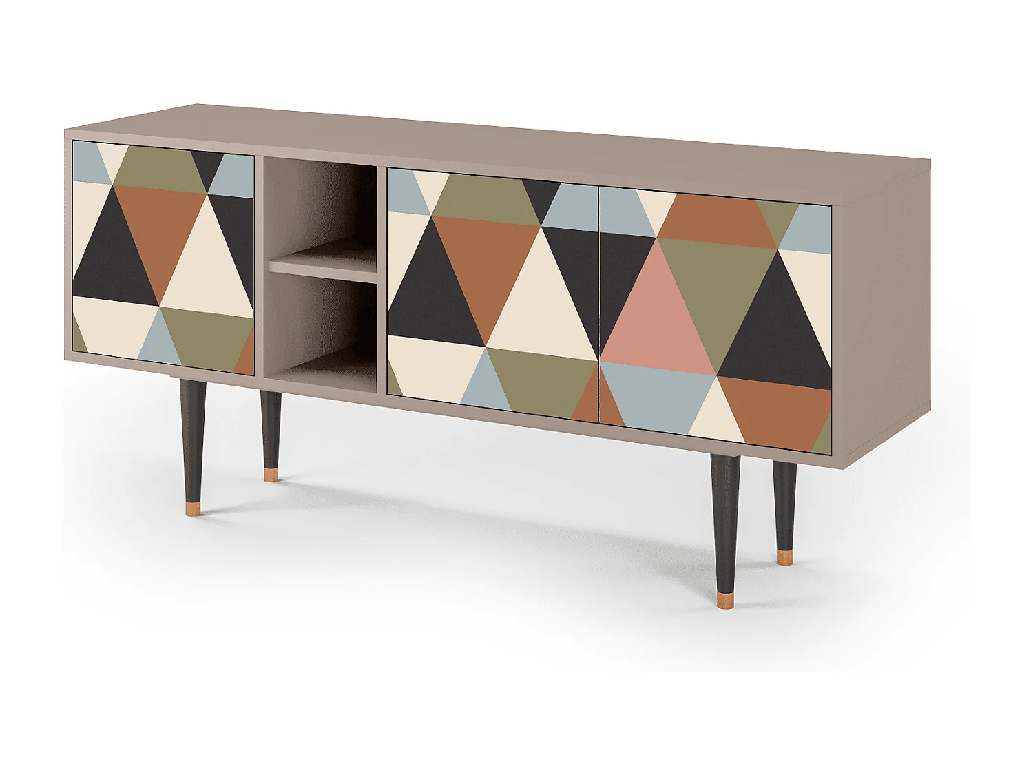 TV-meubel - 150х69х41 cm - T5 - Royal Triangles, Latte