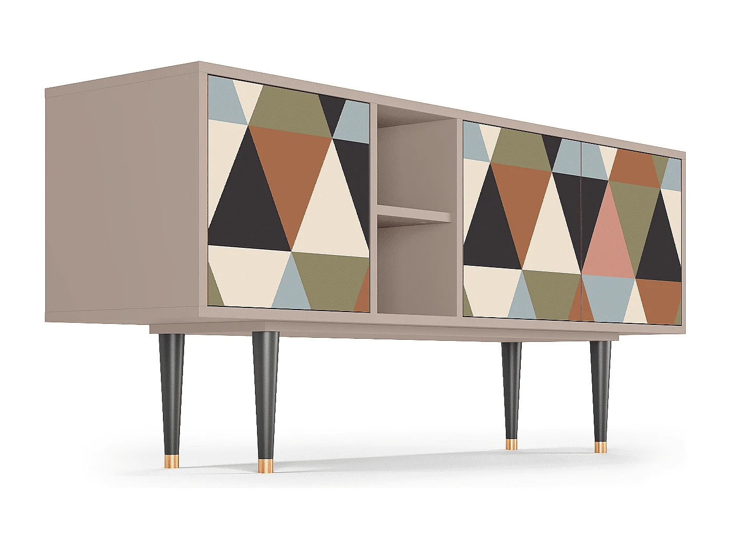 TV-meubel - 150х69х41 cm - T5 - Royal Triangles, Latte