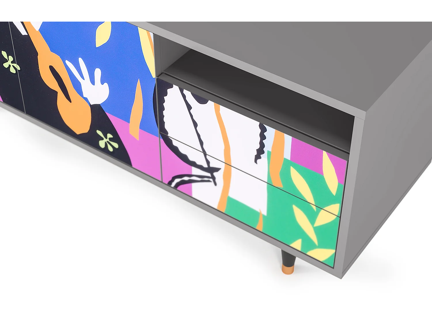 Mobile TV - 125х56х41 cm - T7 - La Tristesse du Roi, Grigio