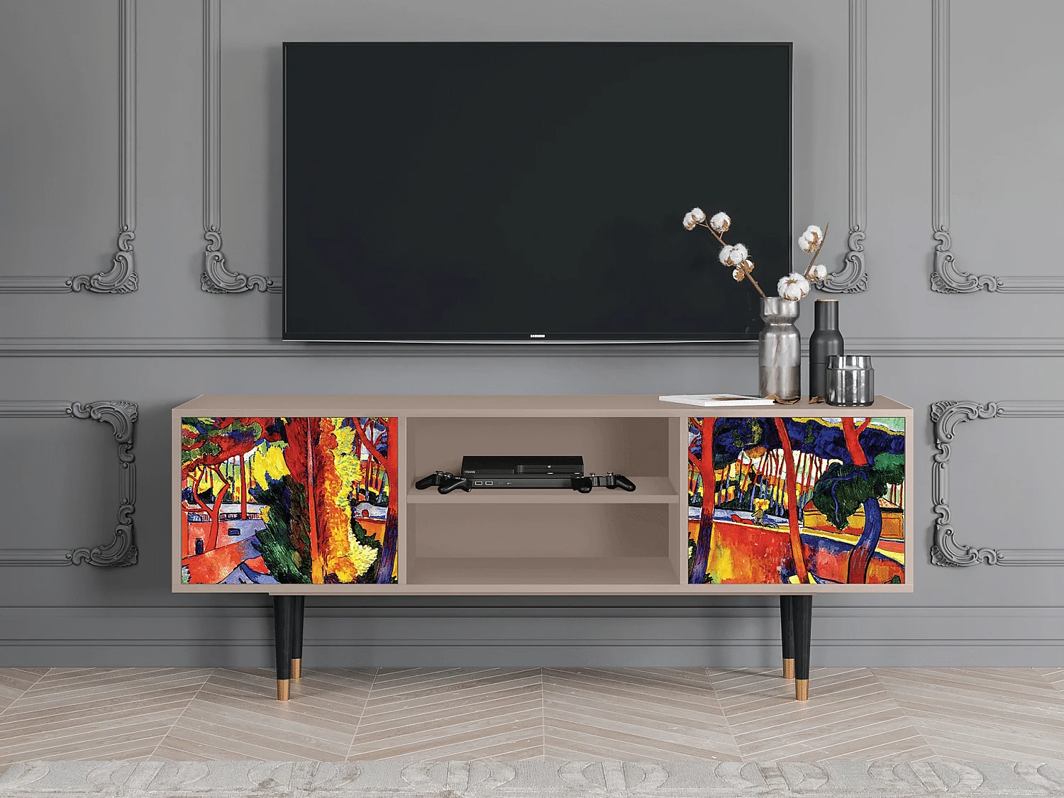TV-Möbel - 170х69х48 cm - T2 - The Turning Road, Latte