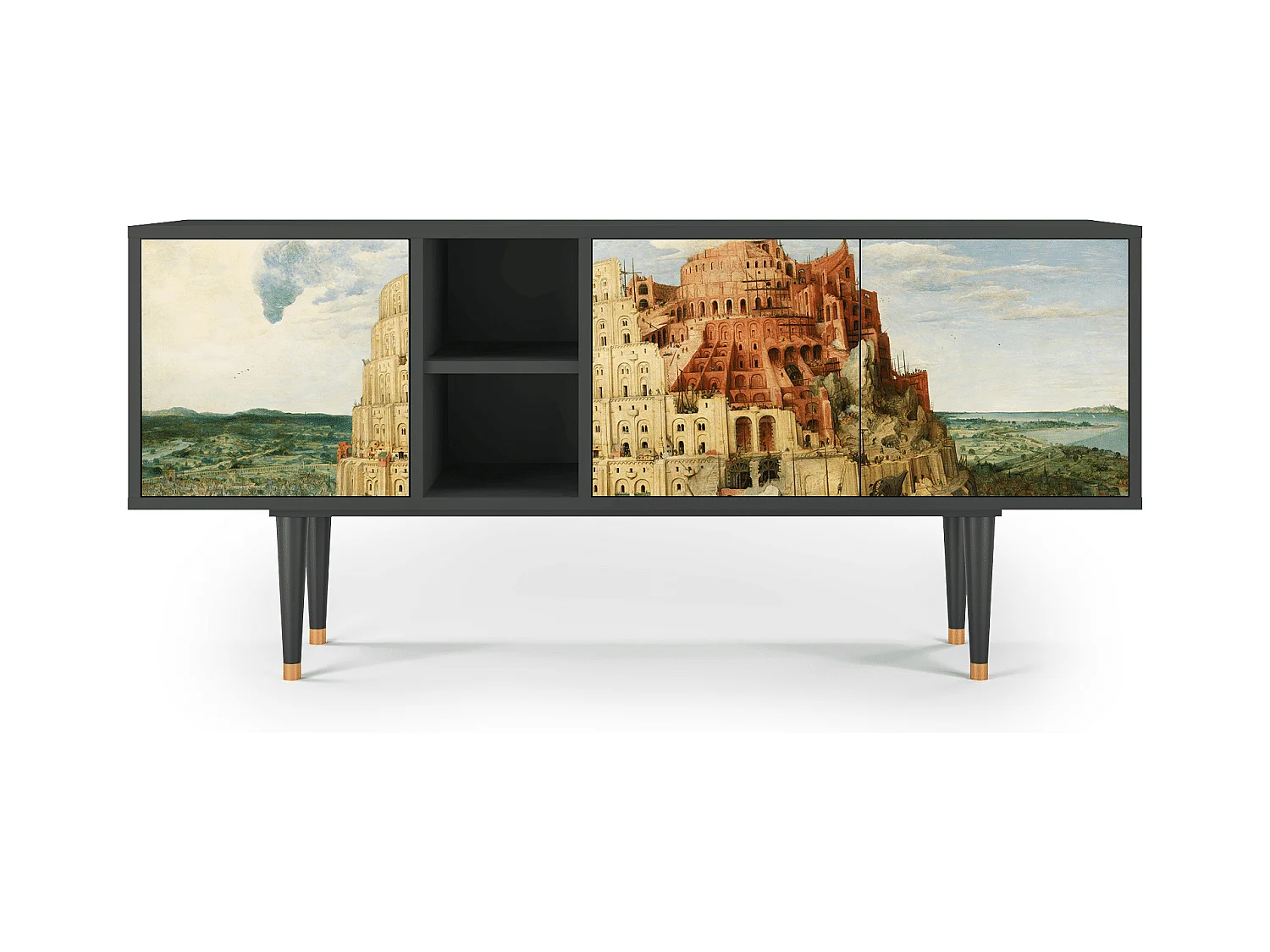 Meuble TV - 150х69х41 cm - T5 - Elder The Tower, Anthracite