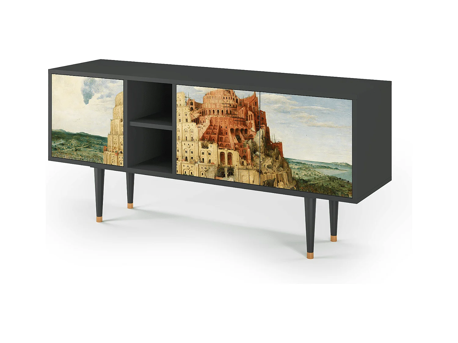 Meuble TV - 150х69х41 cm - T5 - Elder The Tower, Anthracite