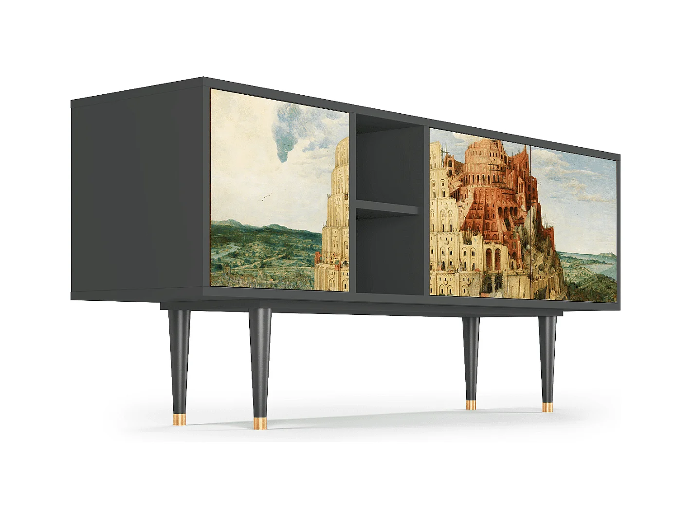 Meuble TV - 150х69х41 cm - T5 - Elder The Tower, Anthracite